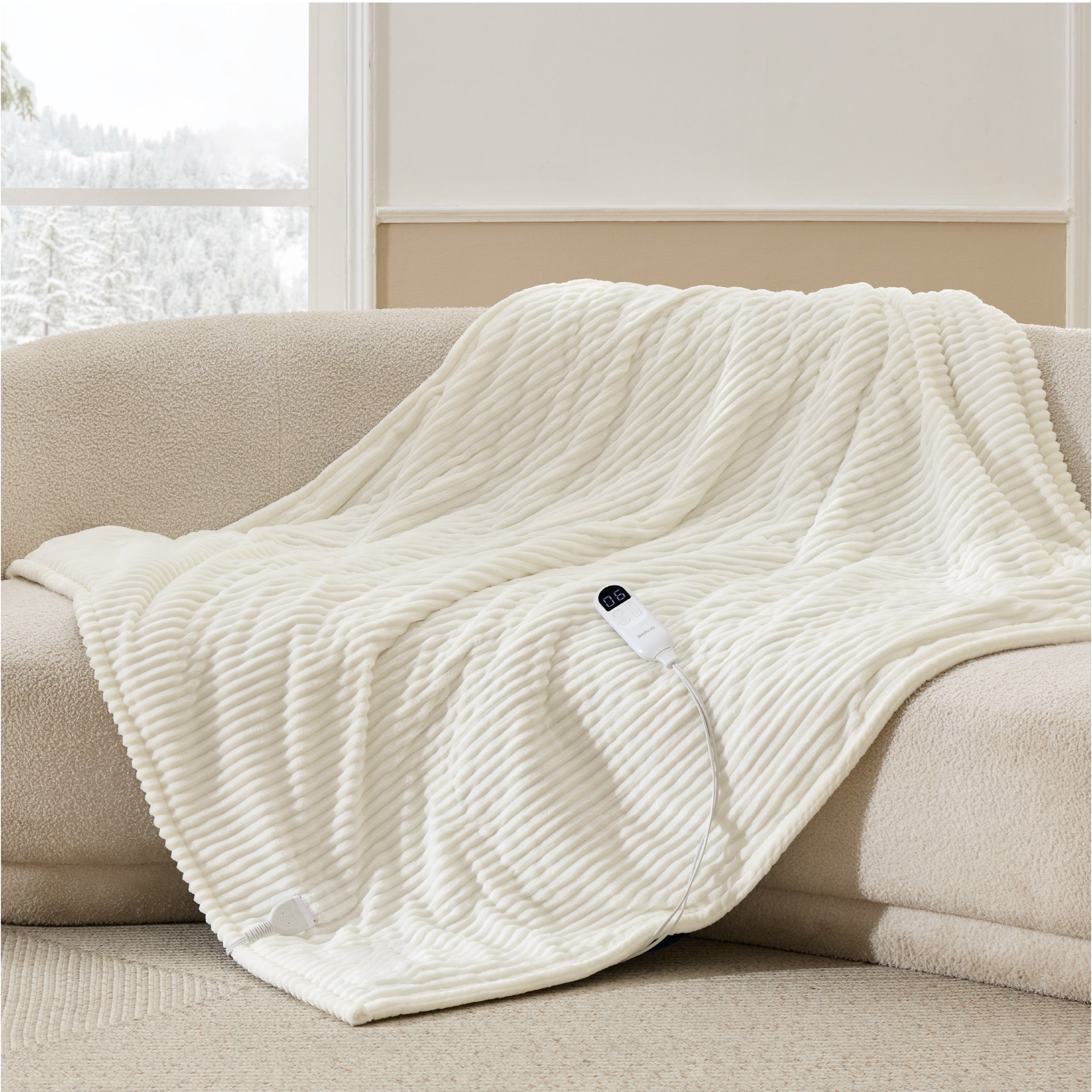 GentleSoft® Ribbed Heated Blanket