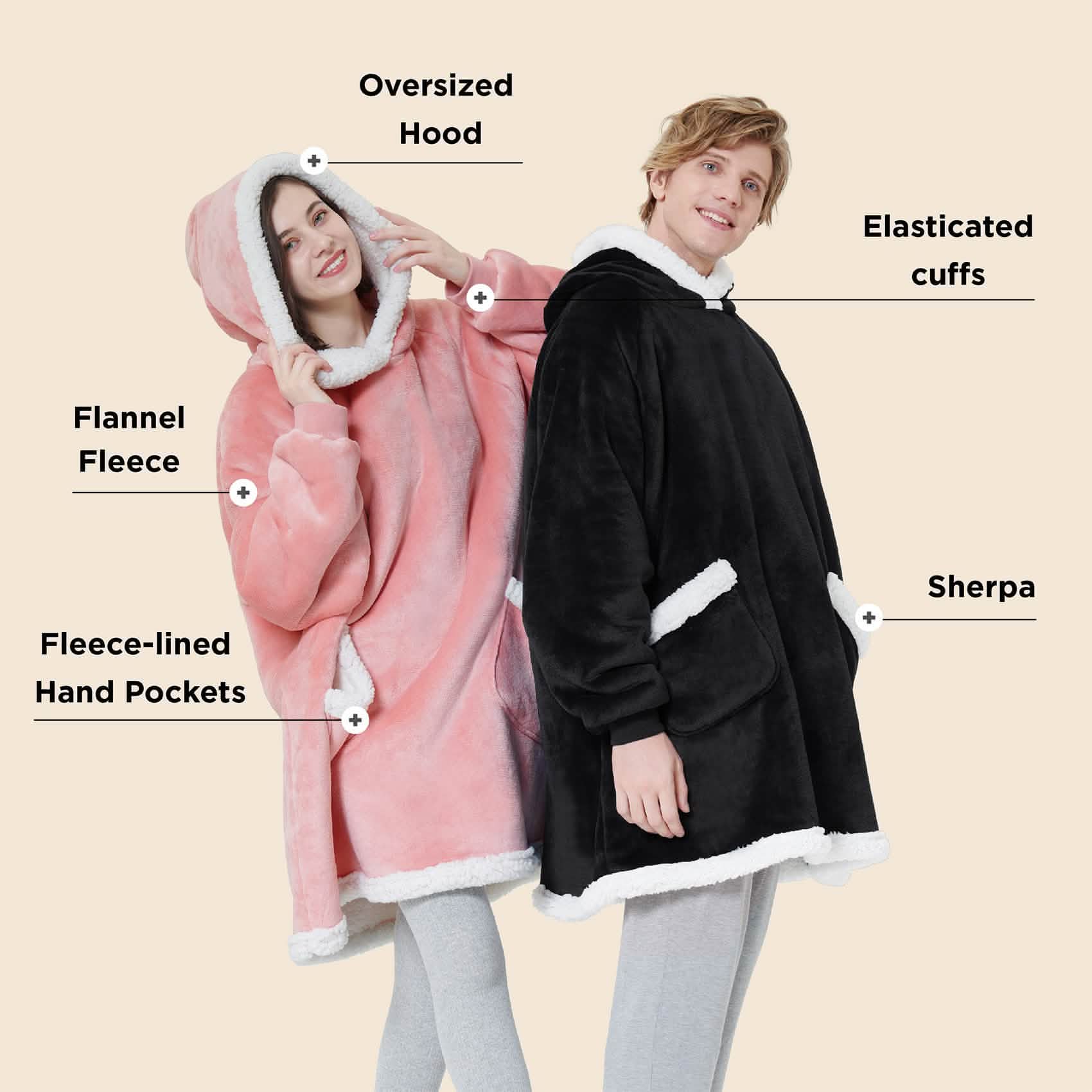 Sherpa Fleece Blanket Hoodie