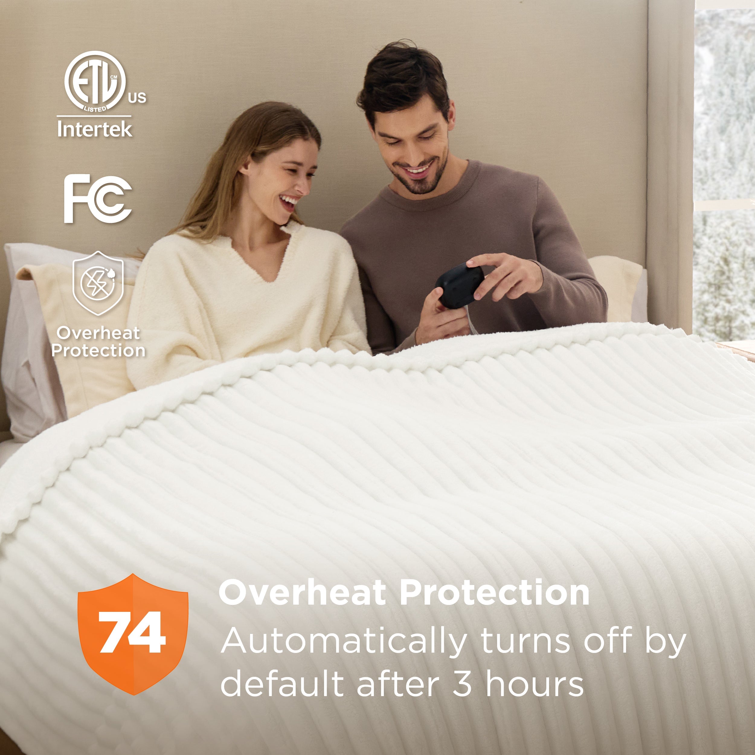 GentleSoft® Ribbed Heated Blanket