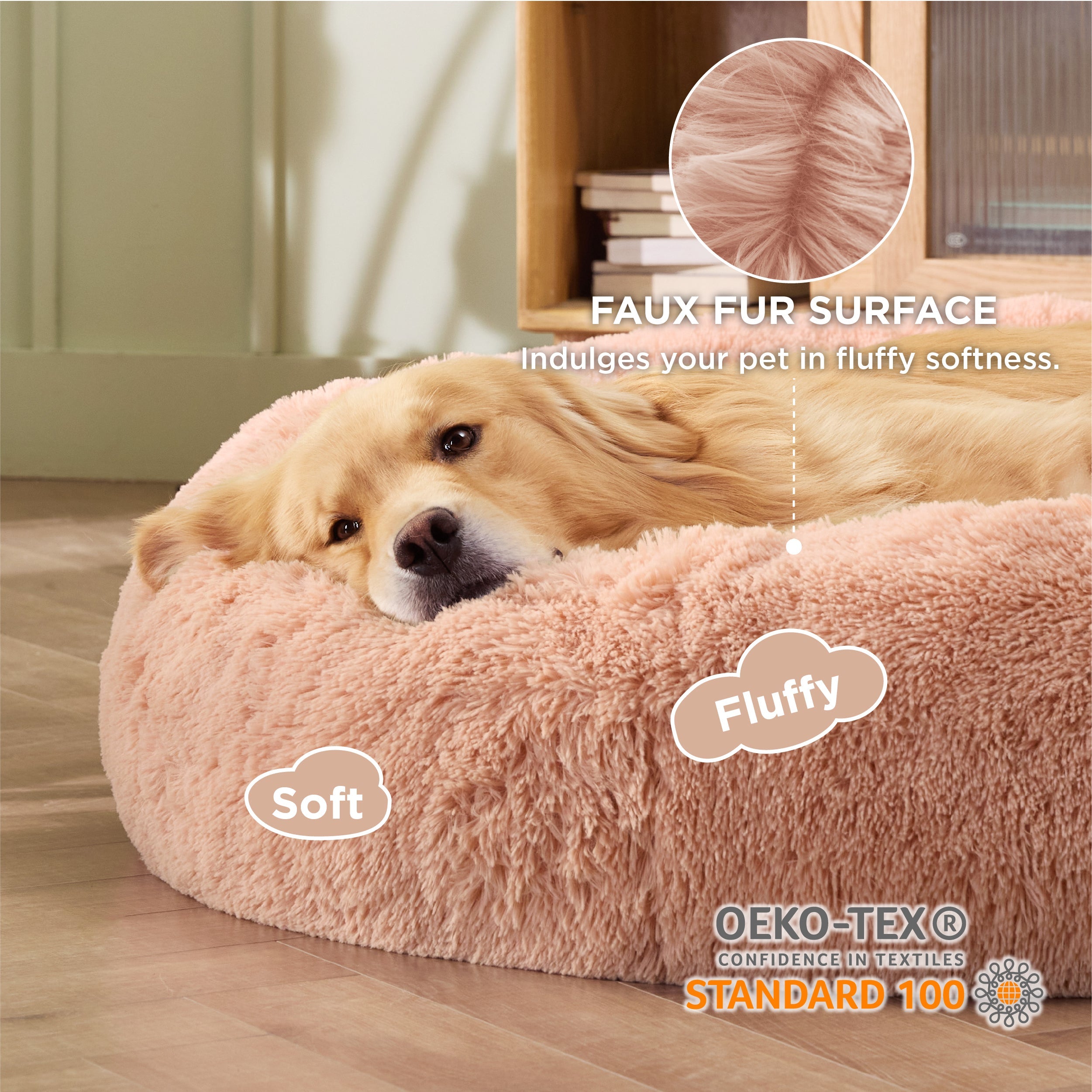 Calming Donut Bed for Dogs and Cats