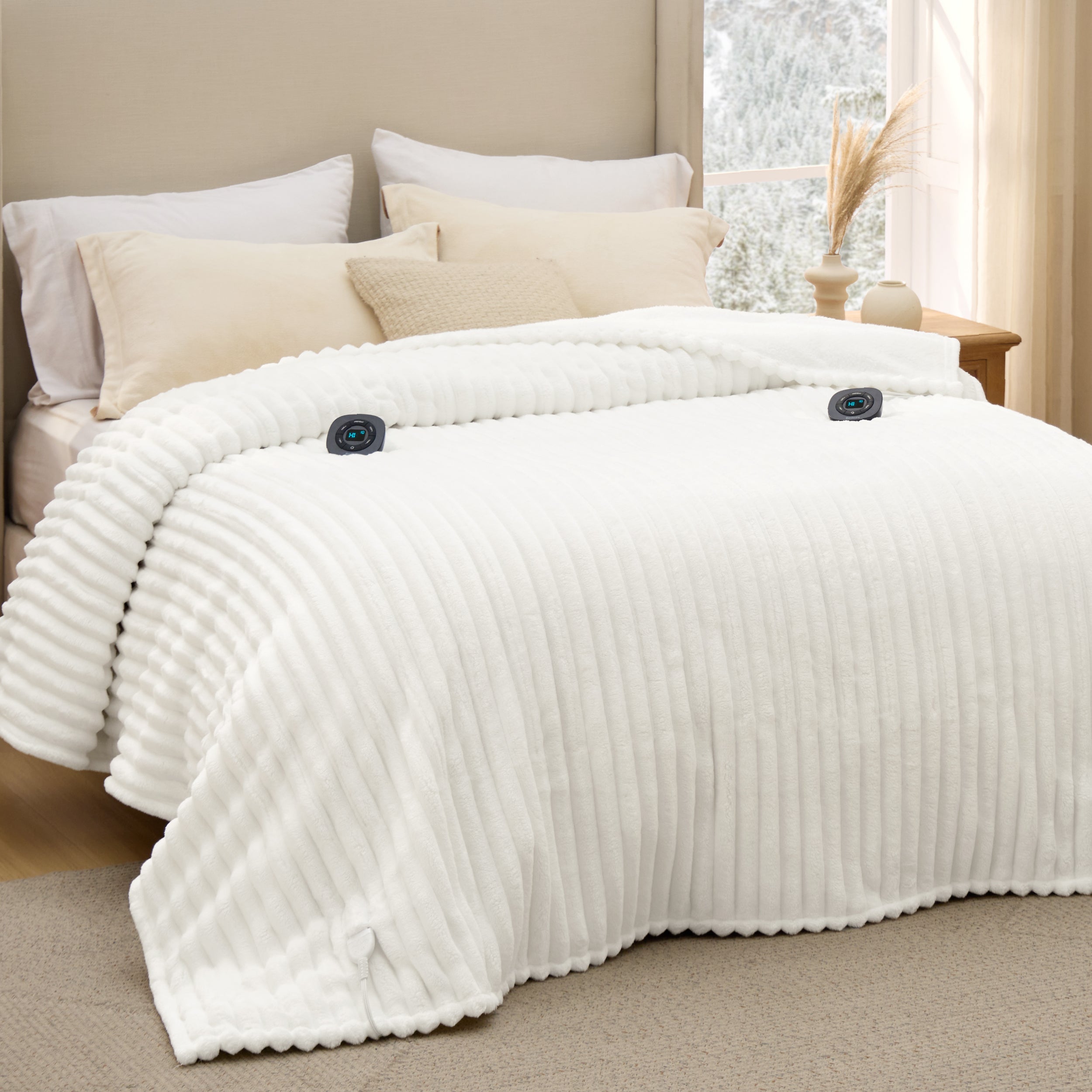 GentleSoft® Ribbed Heated Blanket