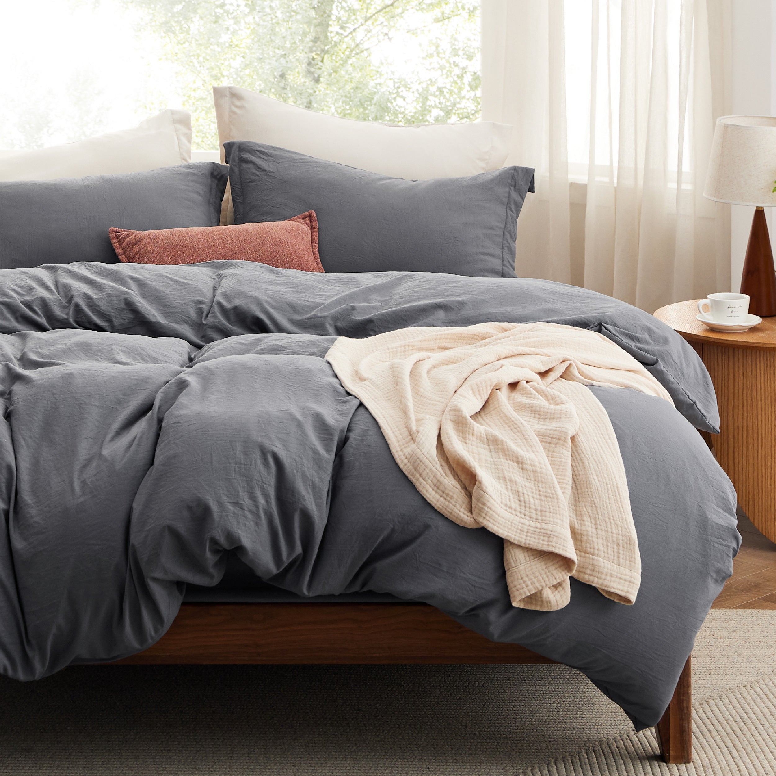 Prewashed Microfiber Duvet Cover Set