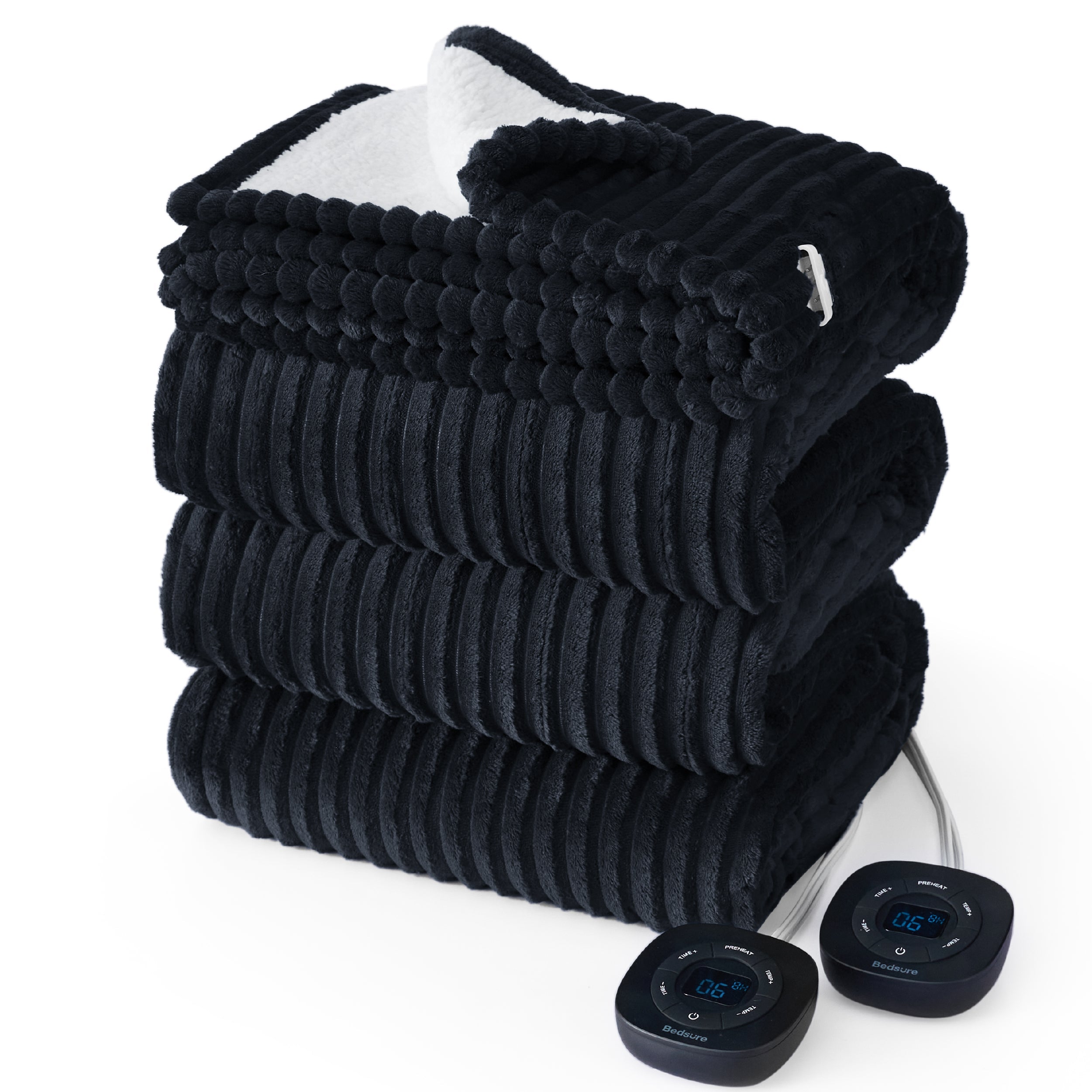 GentleSoft® Ribbed Heated Blanket