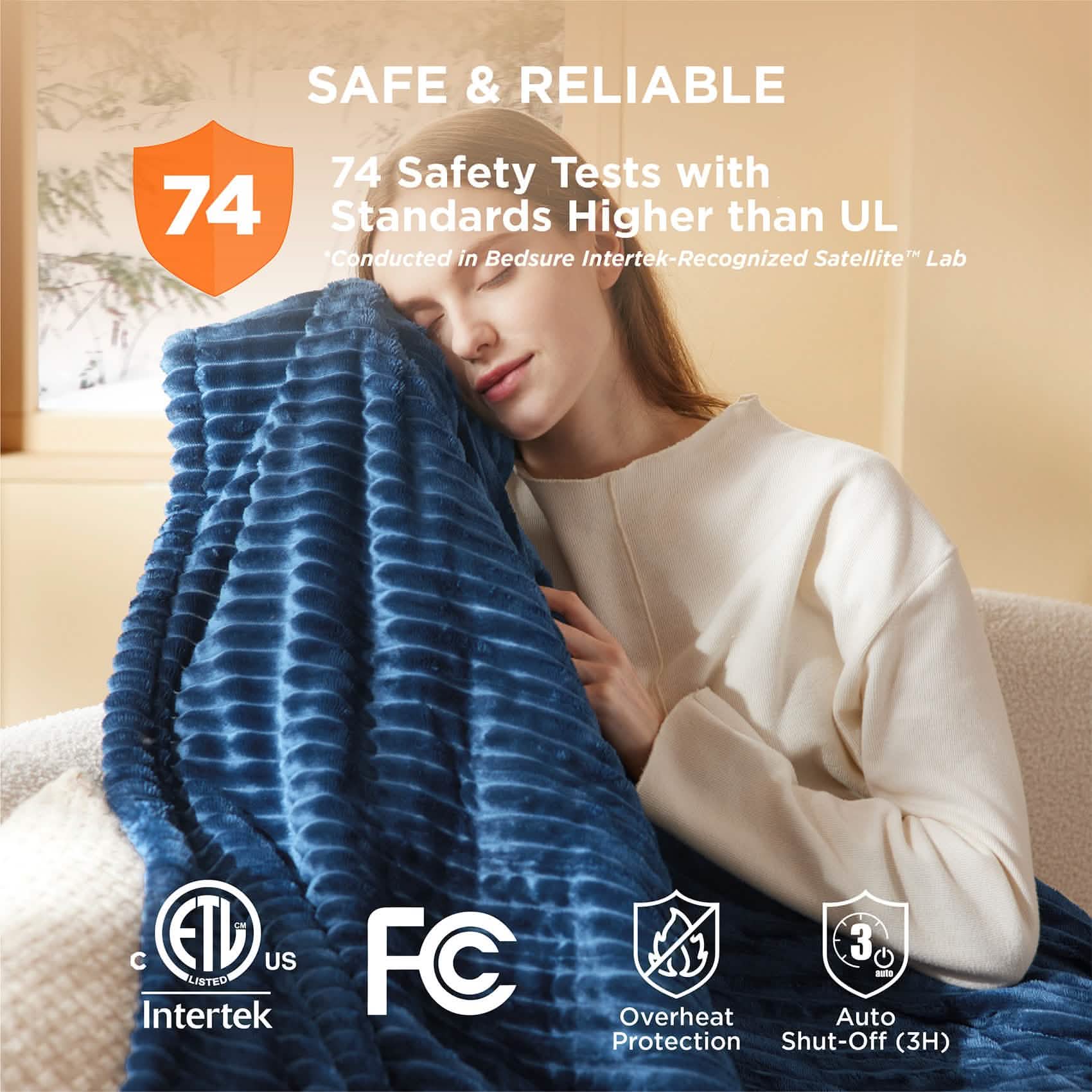 GentleSoft® Ribbed Heated Blanket