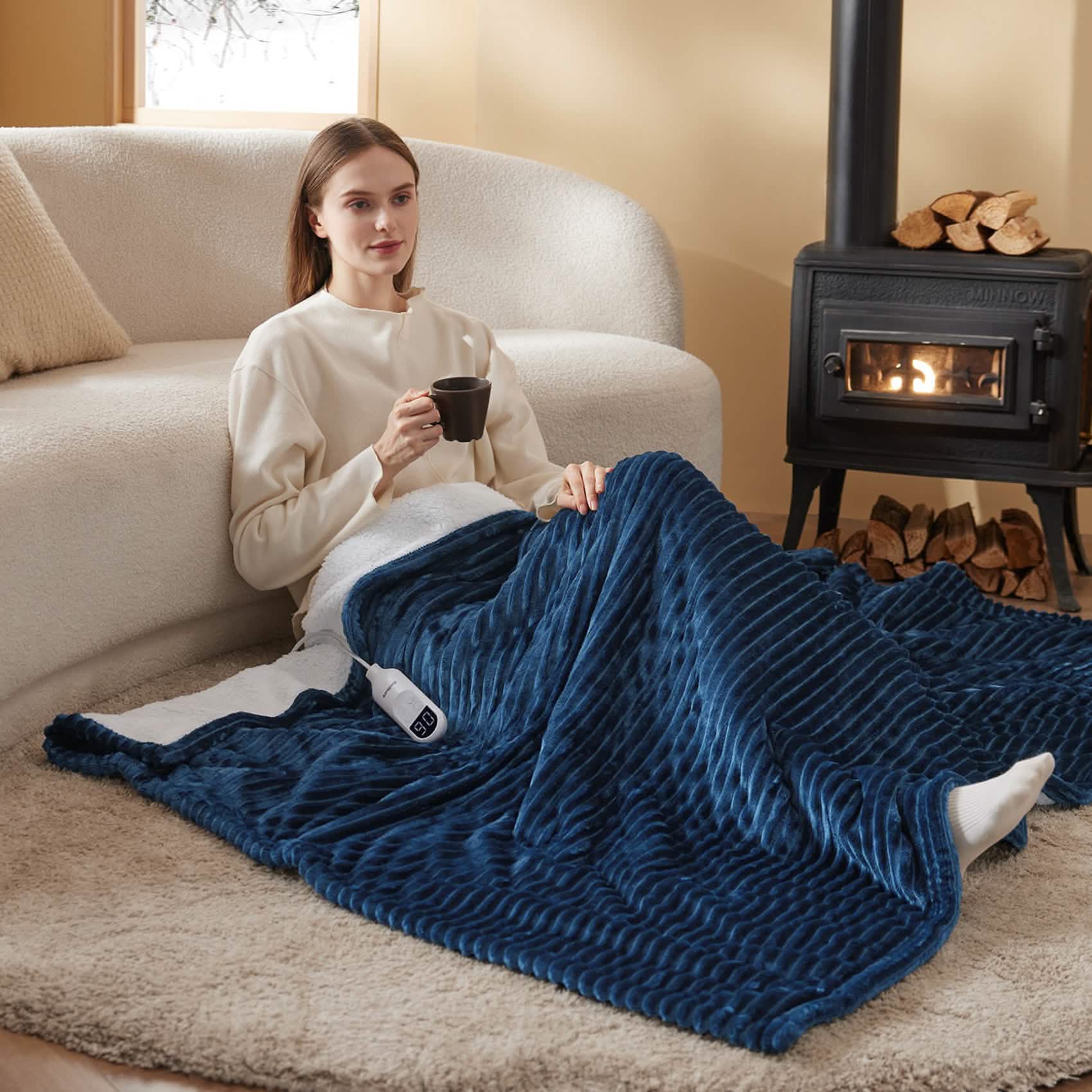 GentleSoft® Ribbed Heated Blanket