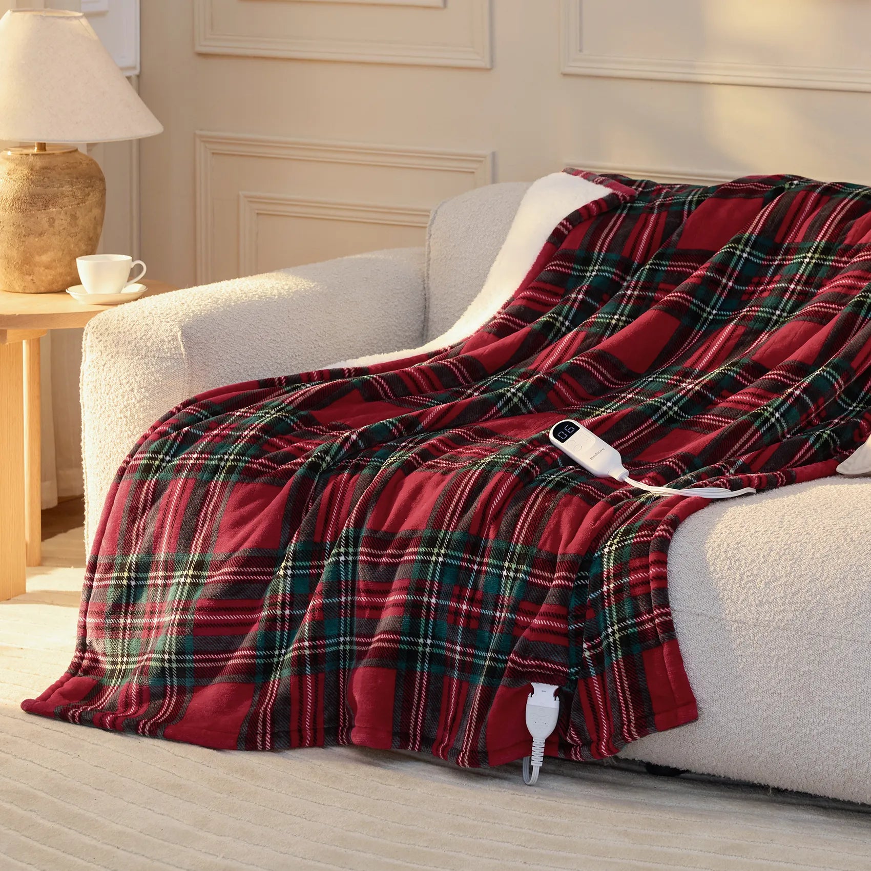 Plaid Flannel Heated Blanket