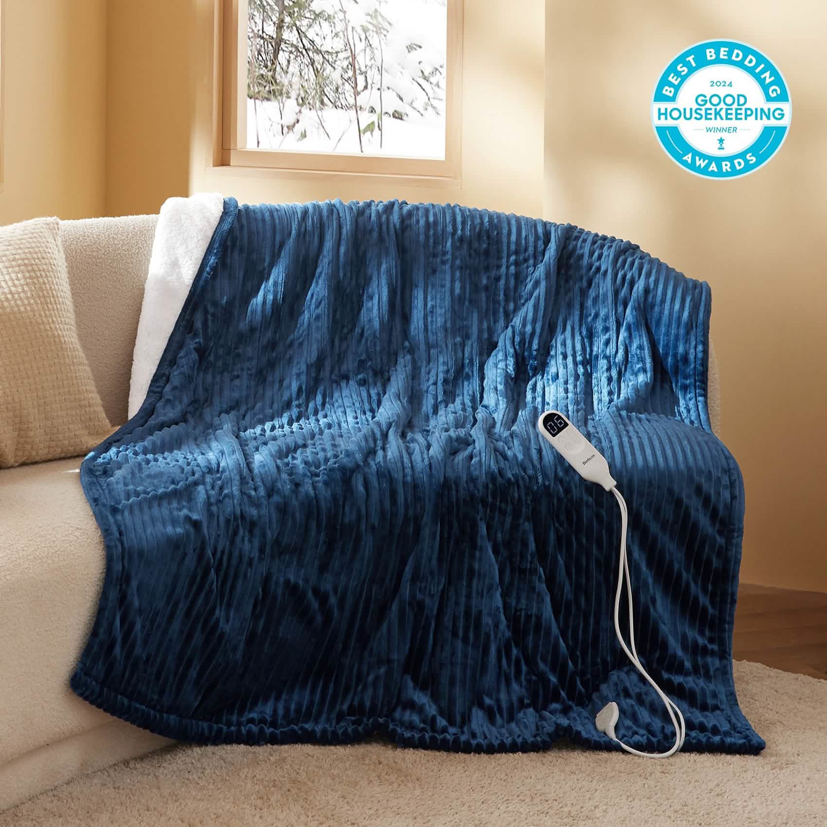 GentleSoft® Ribbed Heated Blanket