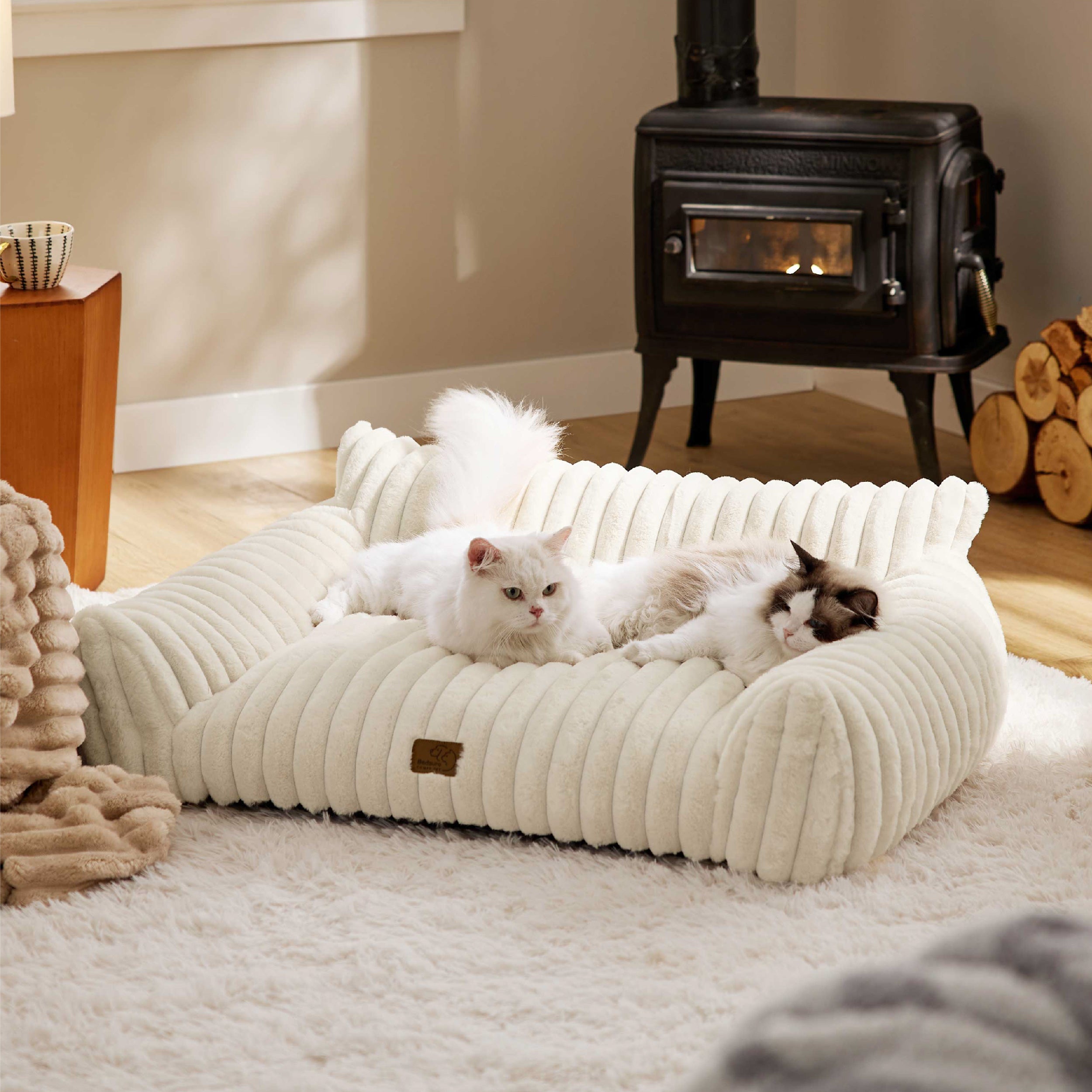 Corduroy Fleece Cat Couch