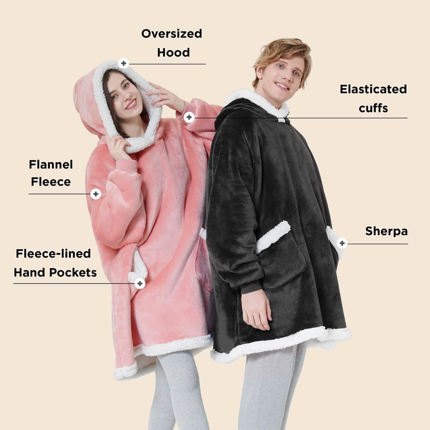 Sherpa Fleece Blanket Hoodie