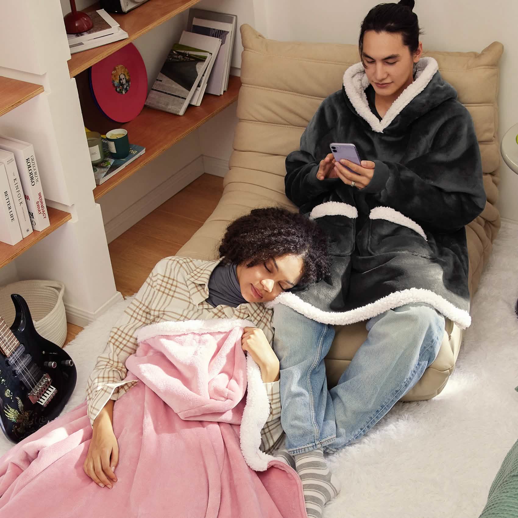 Sherpa Fleece Blanket Hoodie