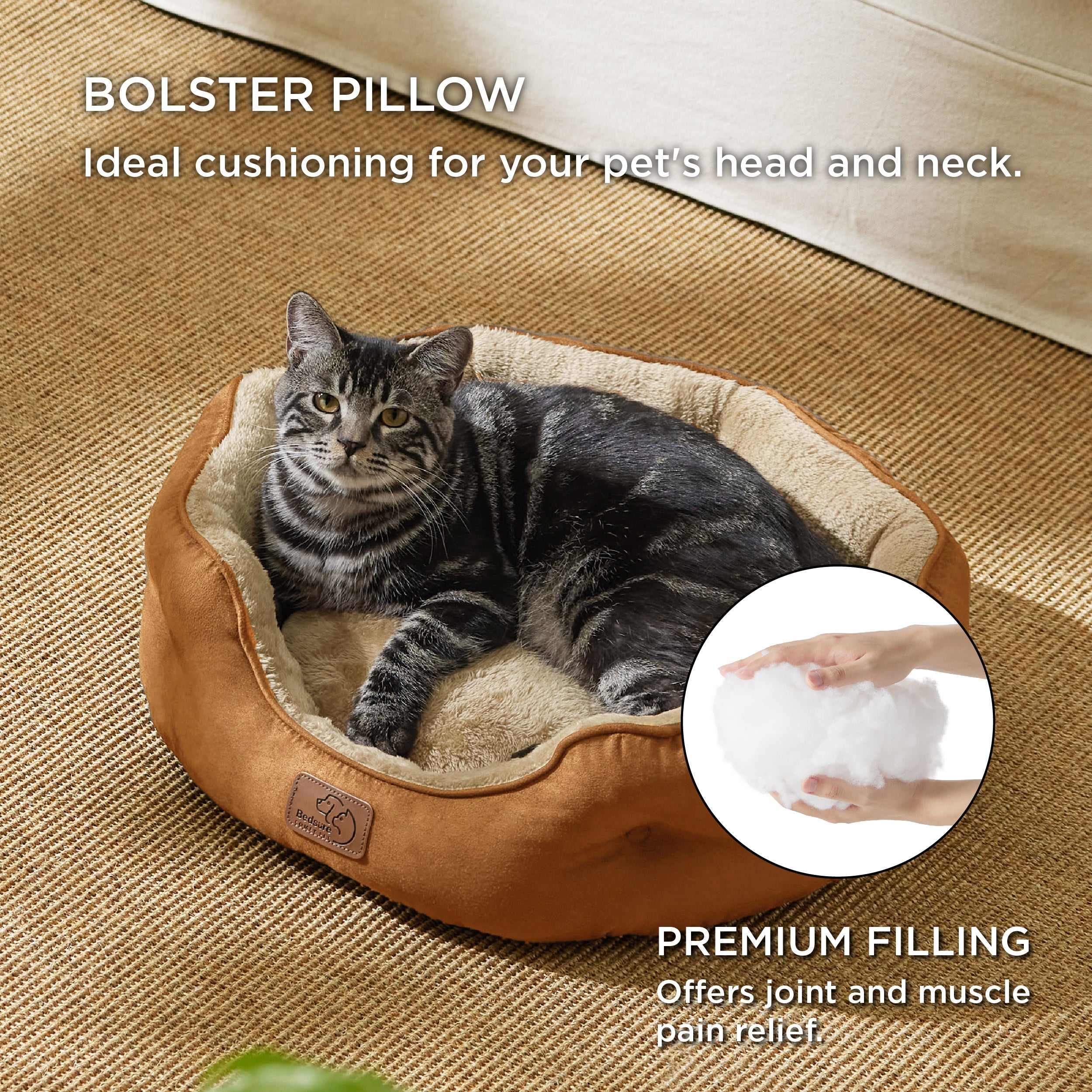 Solid Round Pet Bed