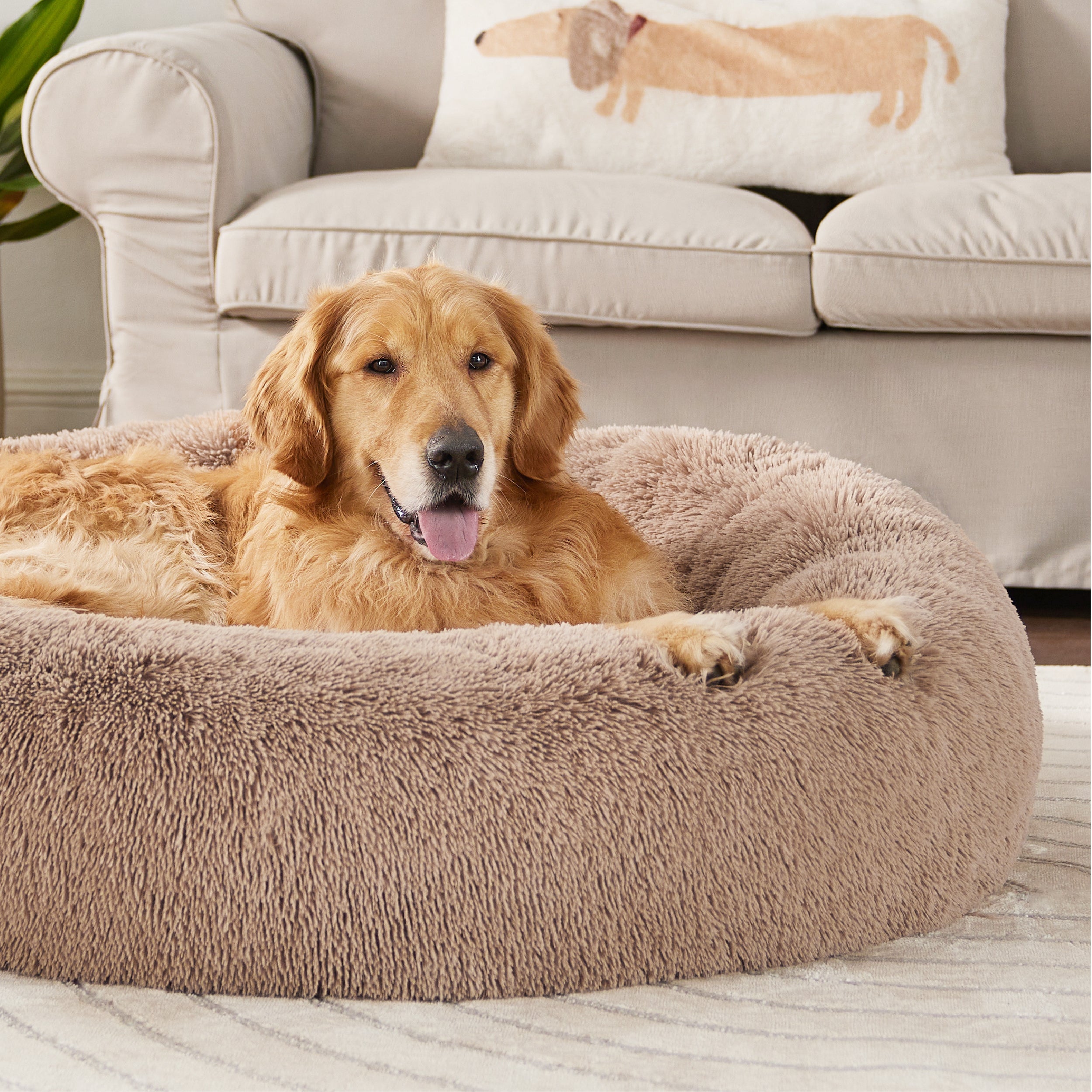 Calming Donut Bed for Dogs and Cats
