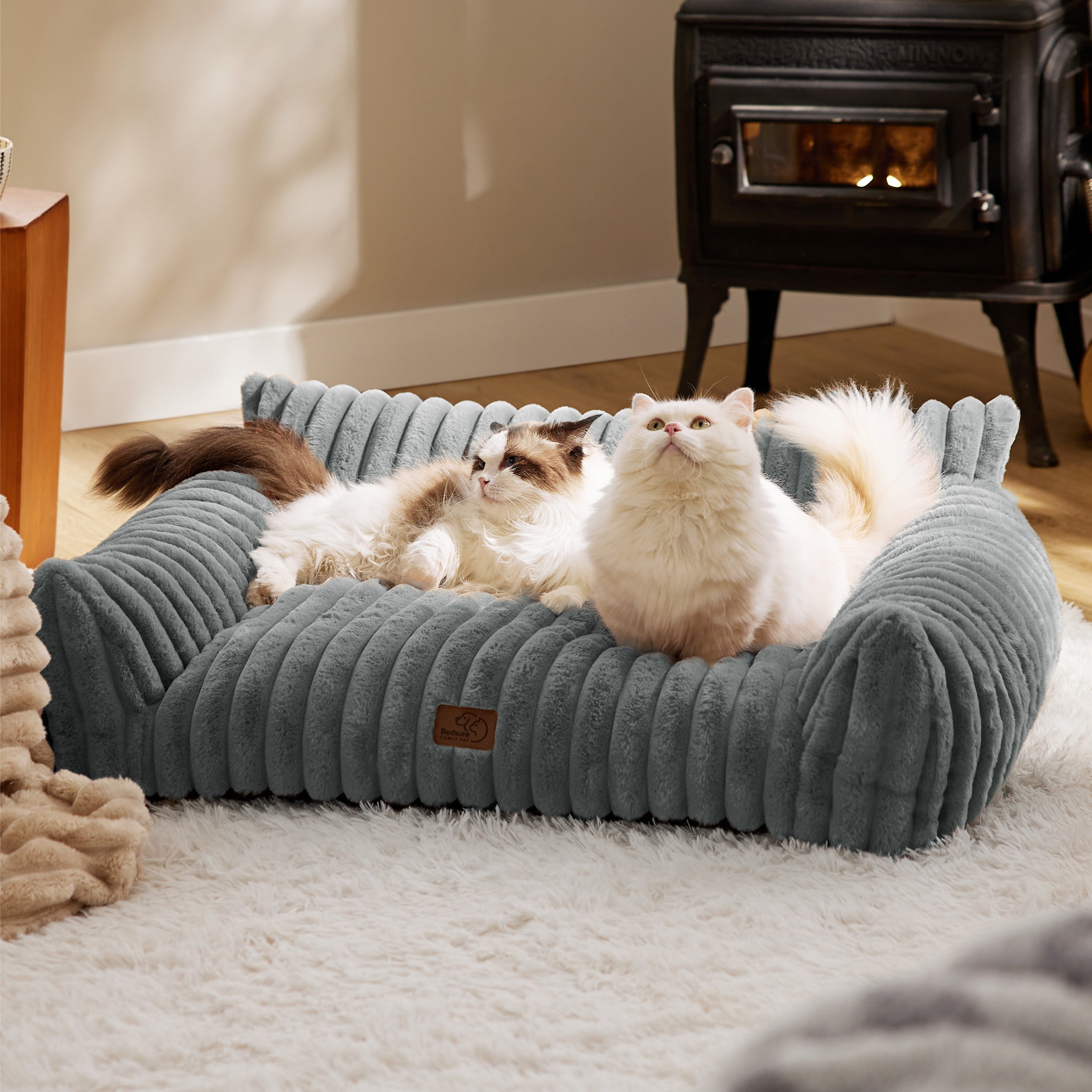 Corduroy Fleece Cat Couch