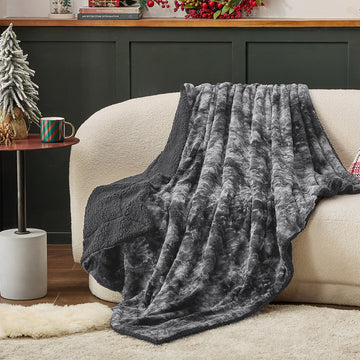 Faux Fur Sherpa Fleece Blanket