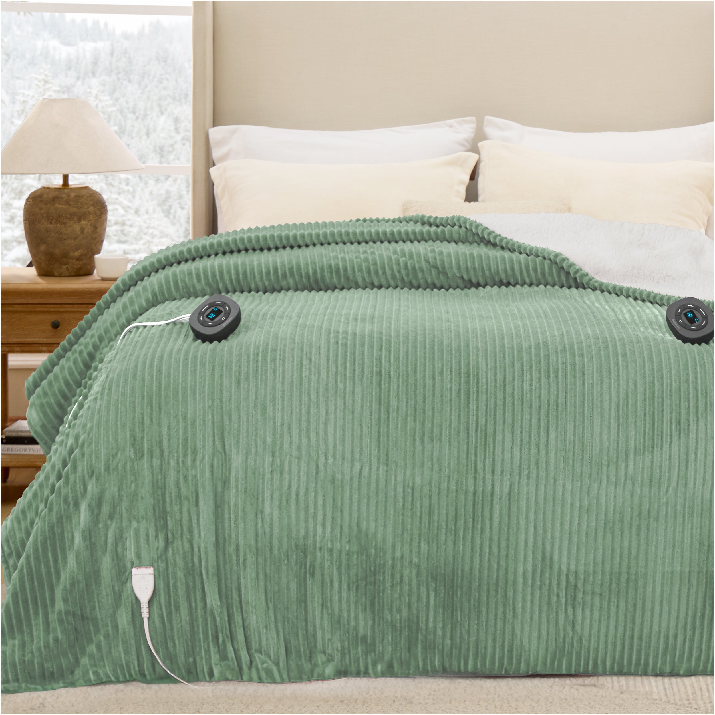 GentleSoft® Ribbed Heated Blanket