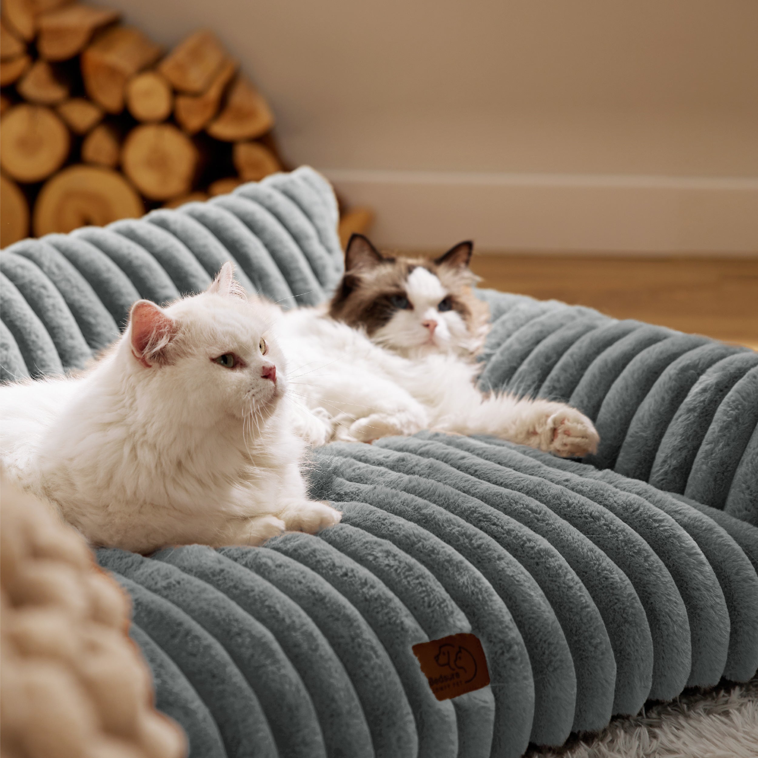Corduroy Fleece Cat Couch