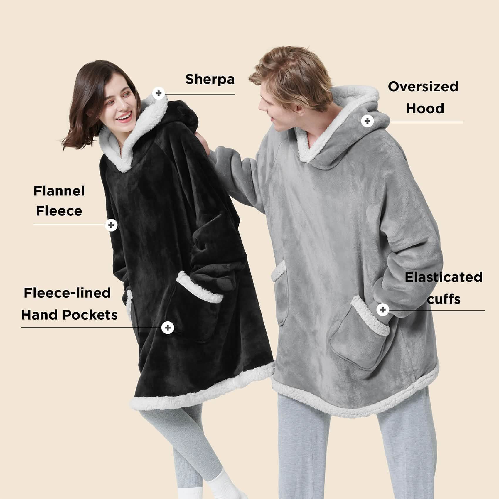 Sherpa Fleece Blanket Hoodie