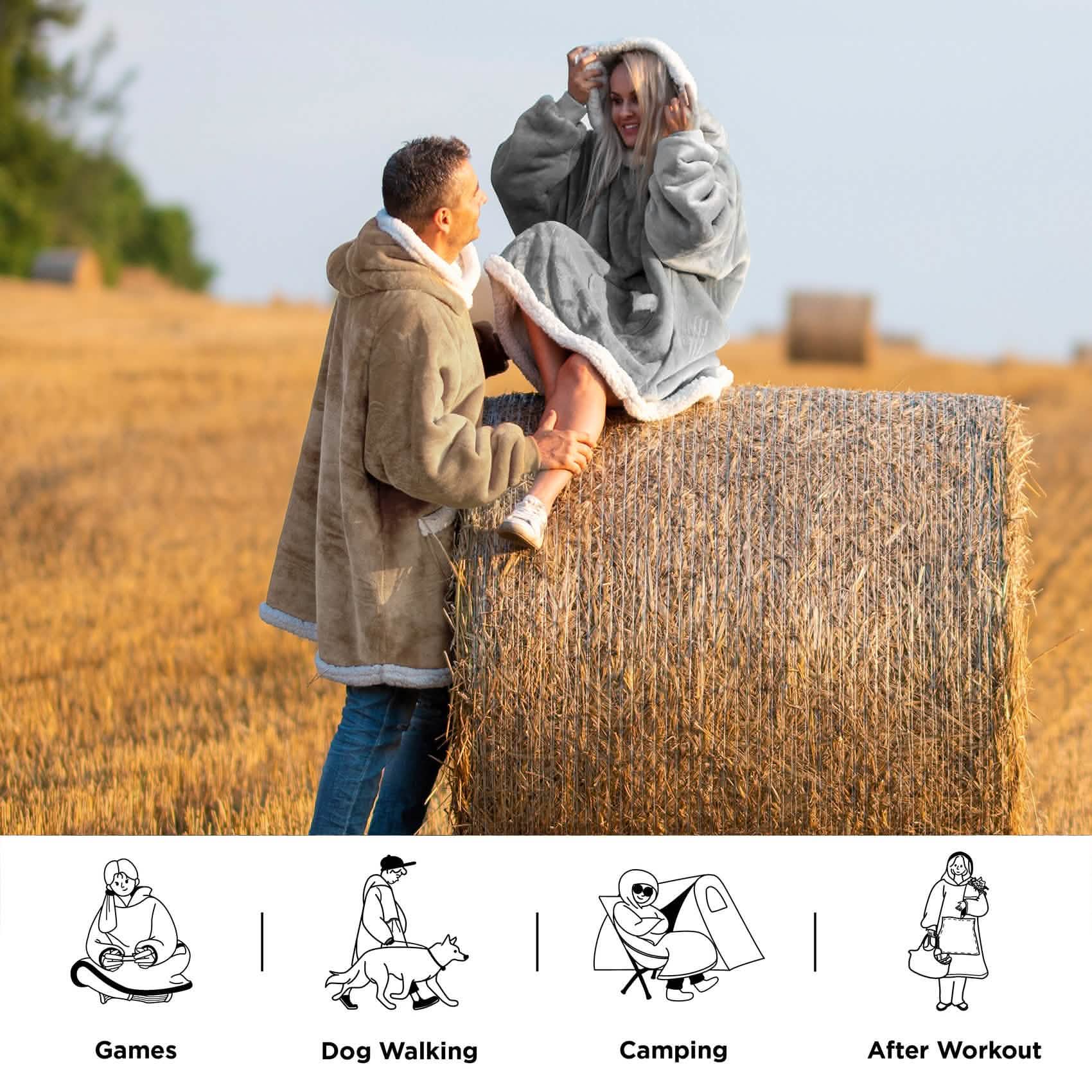 Sherpa Fleece Blanket Hoodie