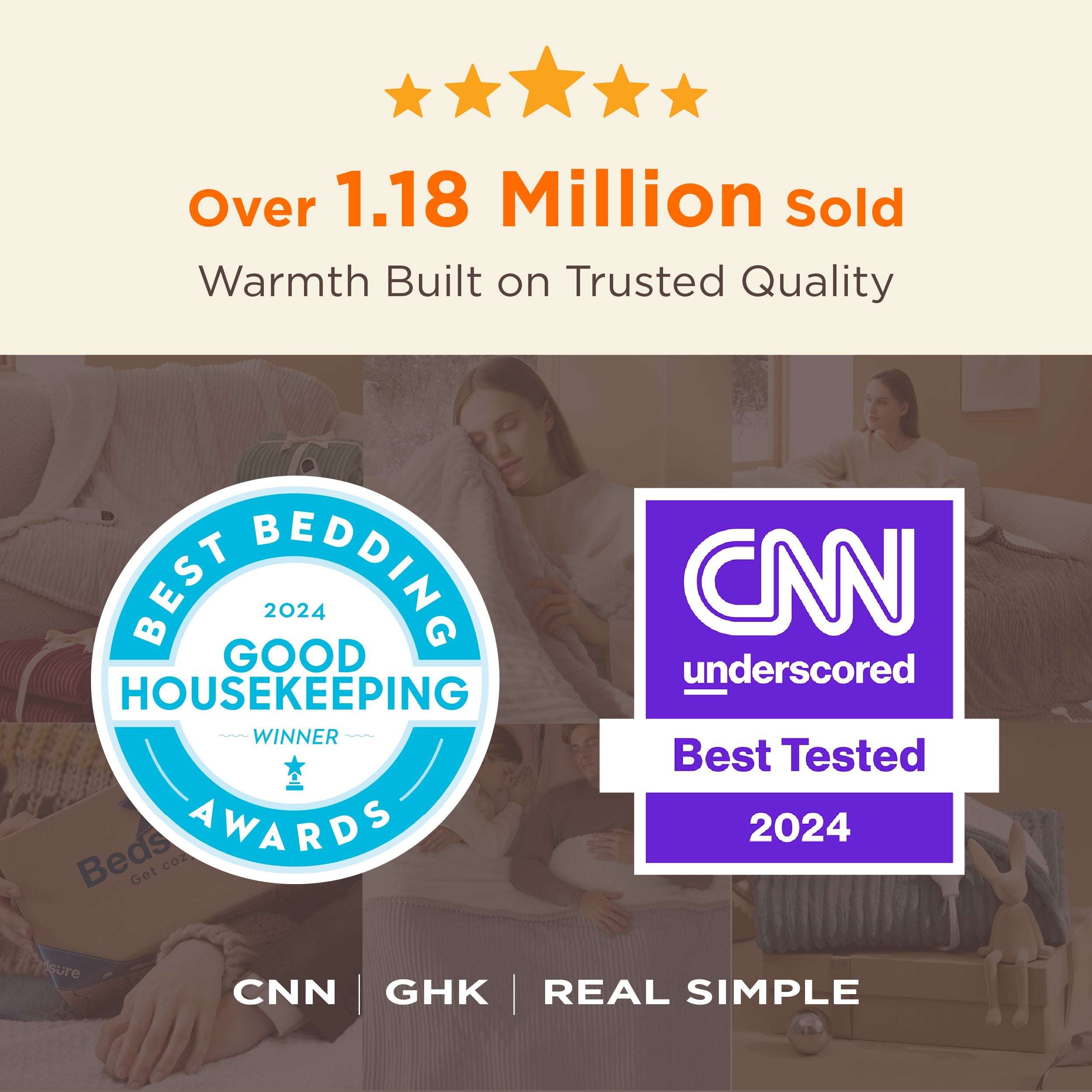 GentleSoft® Ribbed Heated Blanket