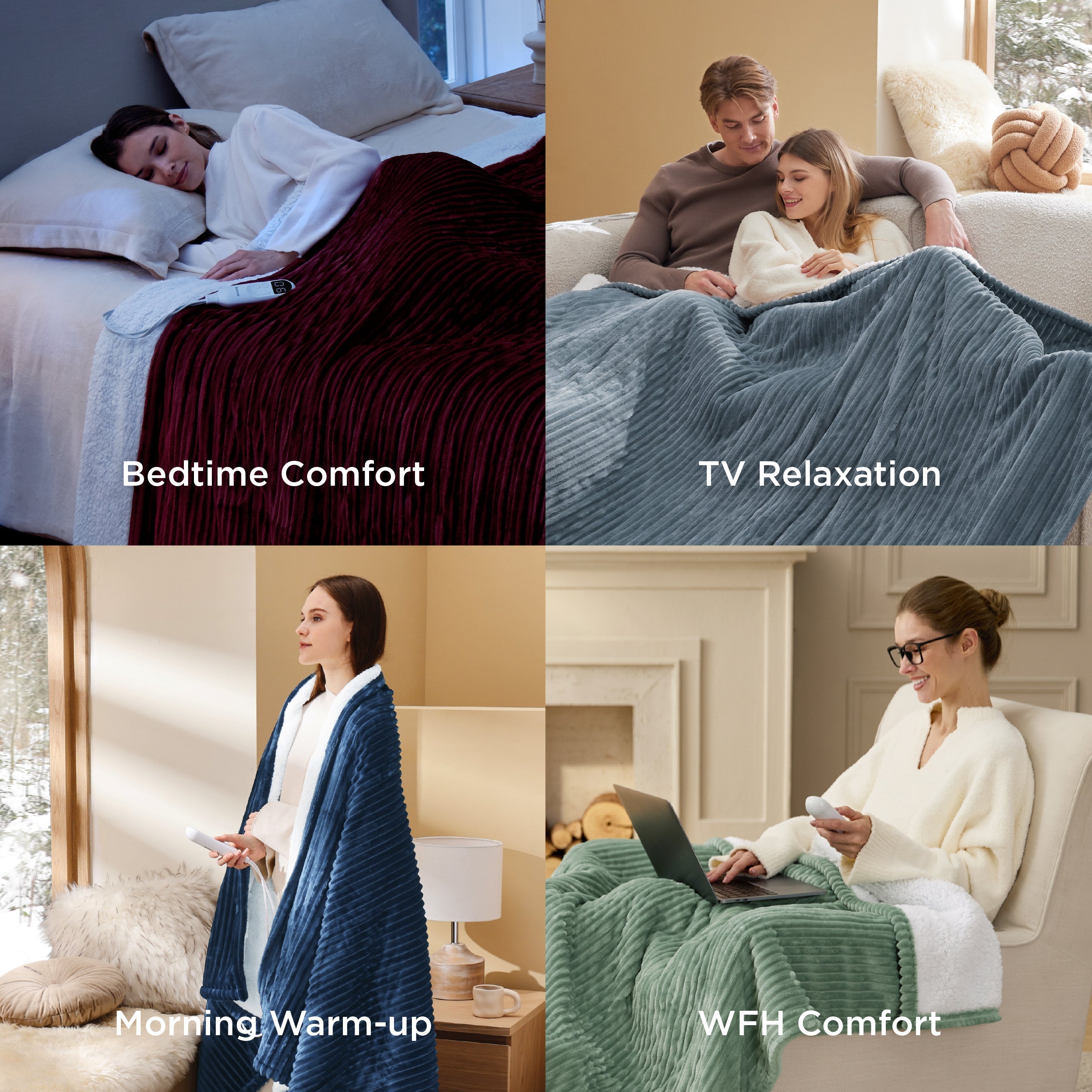 GentleSoft® Ribbed Heated Blanket