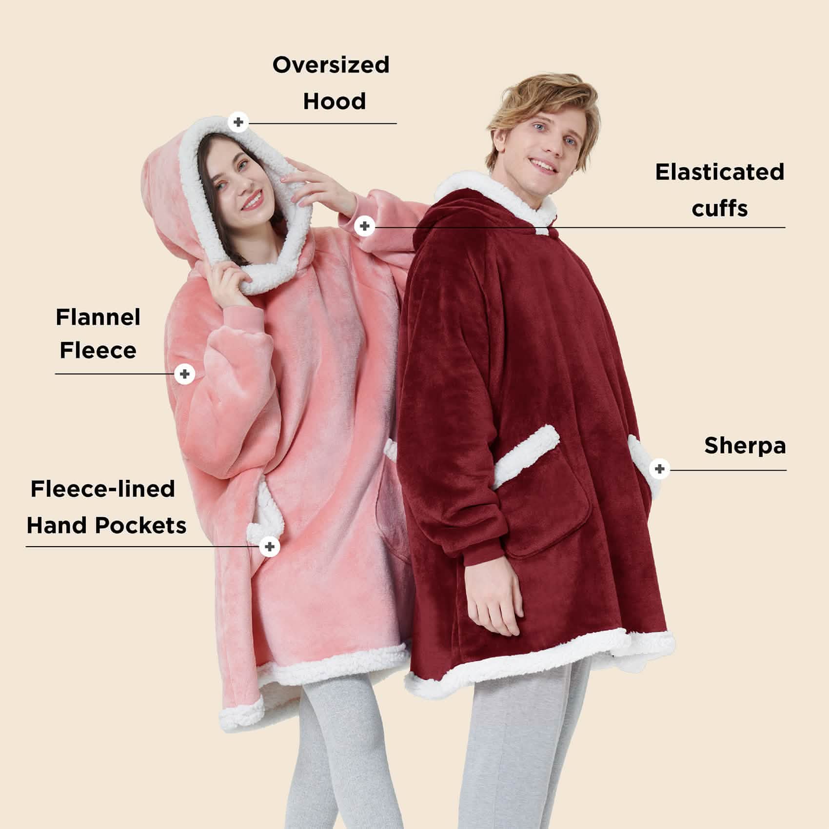Sherpa Fleece Blanket Hoodie