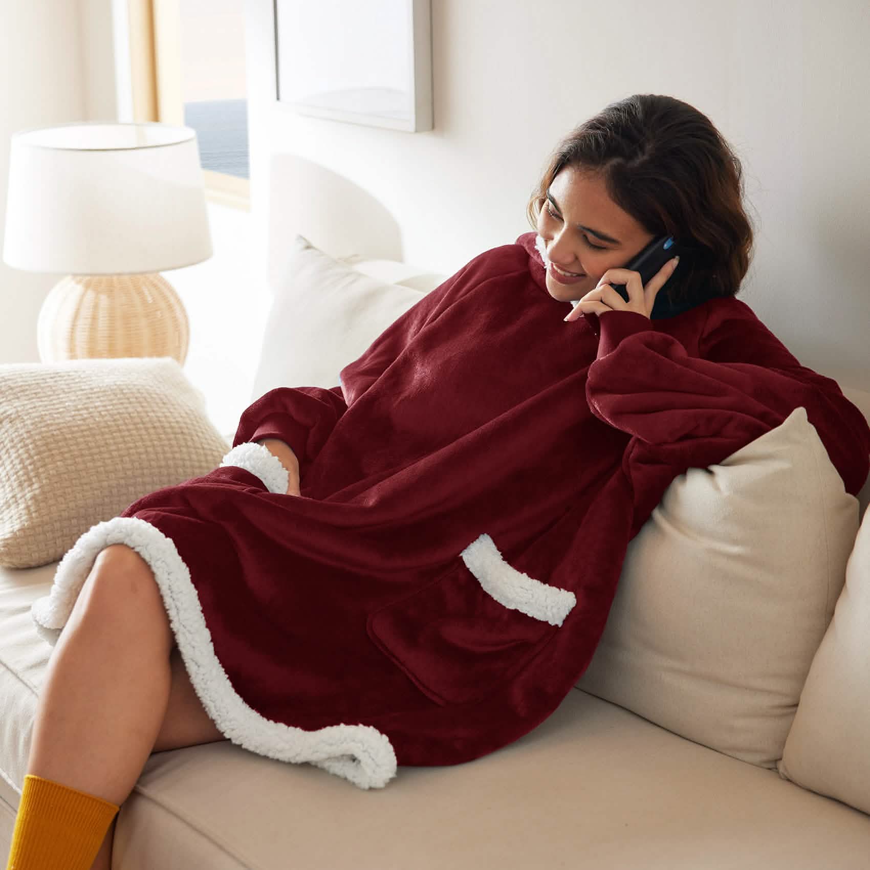 Sherpa Fleece Blanket Hoodie