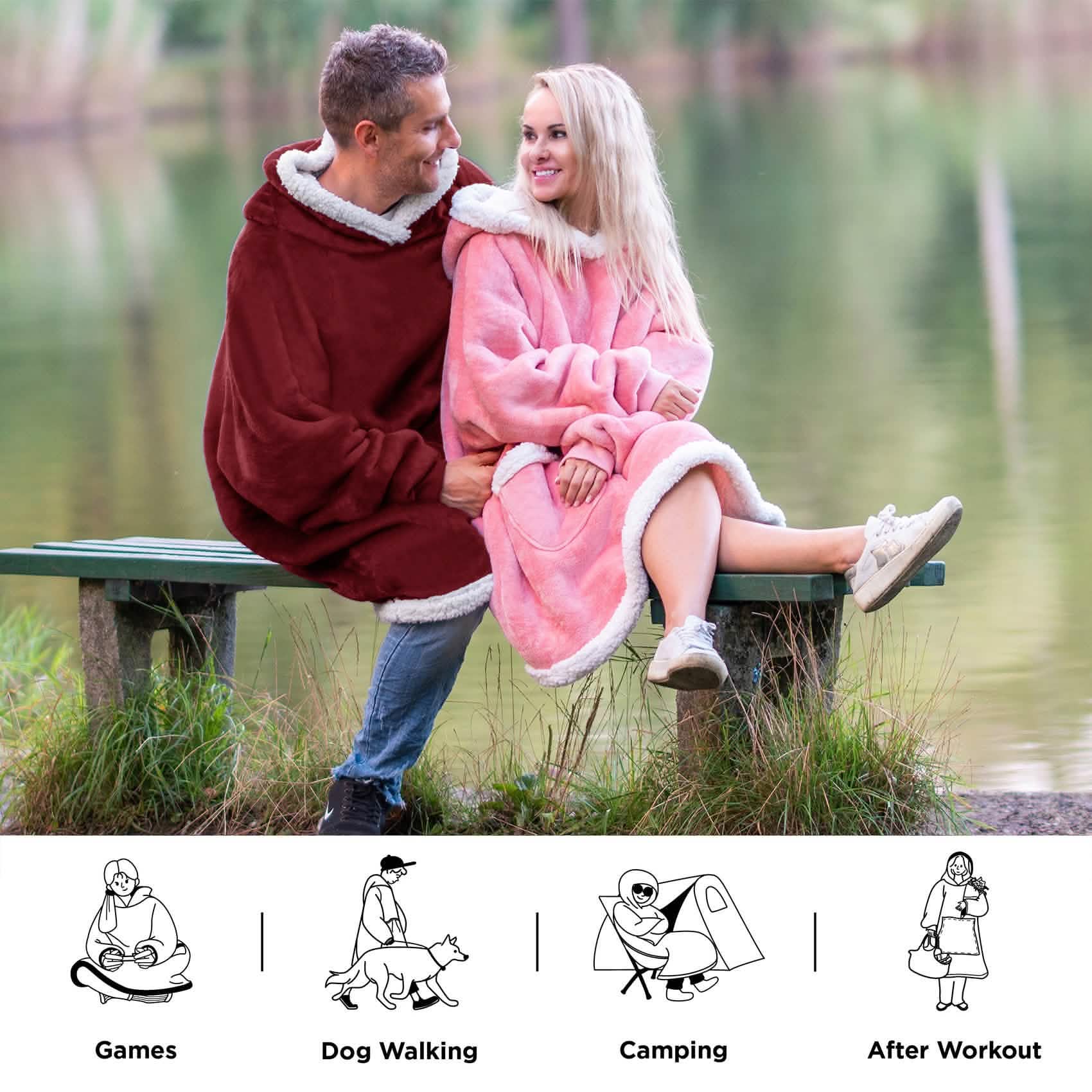 Sherpa Fleece Blanket Hoodie