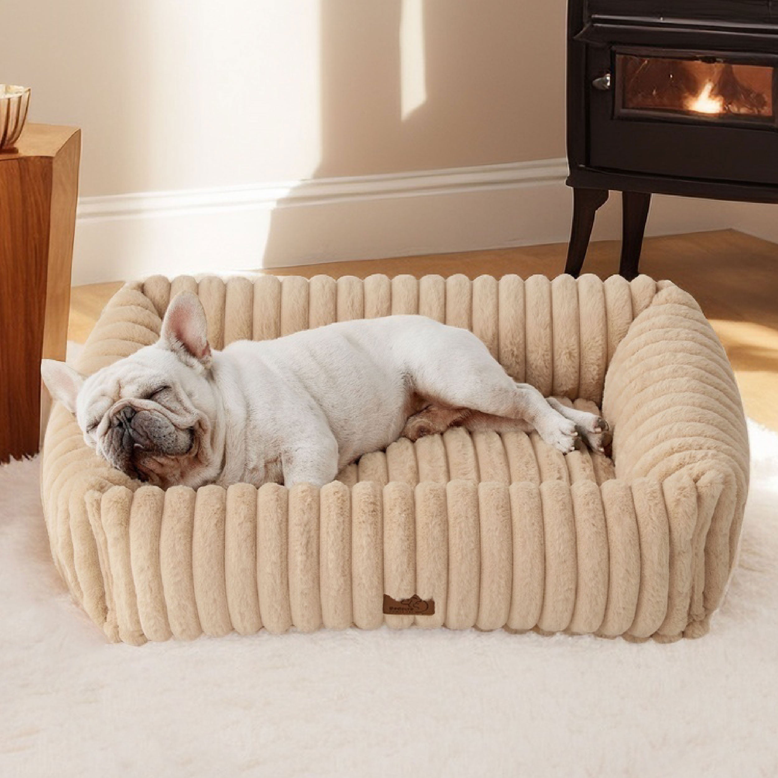 Corduroy Fleece Pet Bed