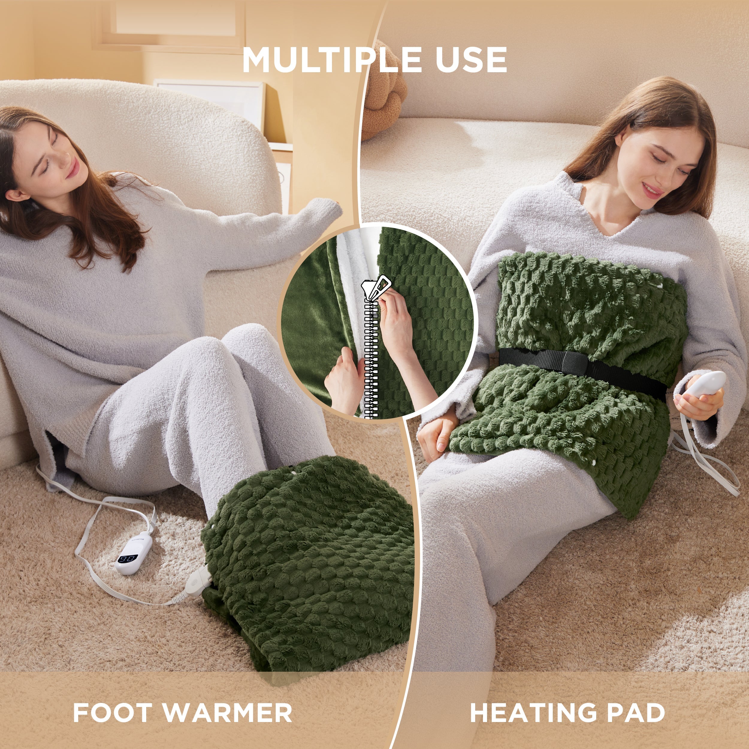 Gentlesoft® Multi-Purpose Jacquard flannel Heating Pad