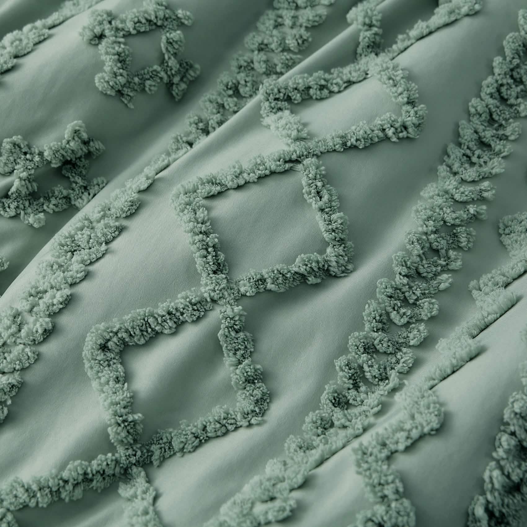 Boho Tufted Embroidery Duvet Cover Set