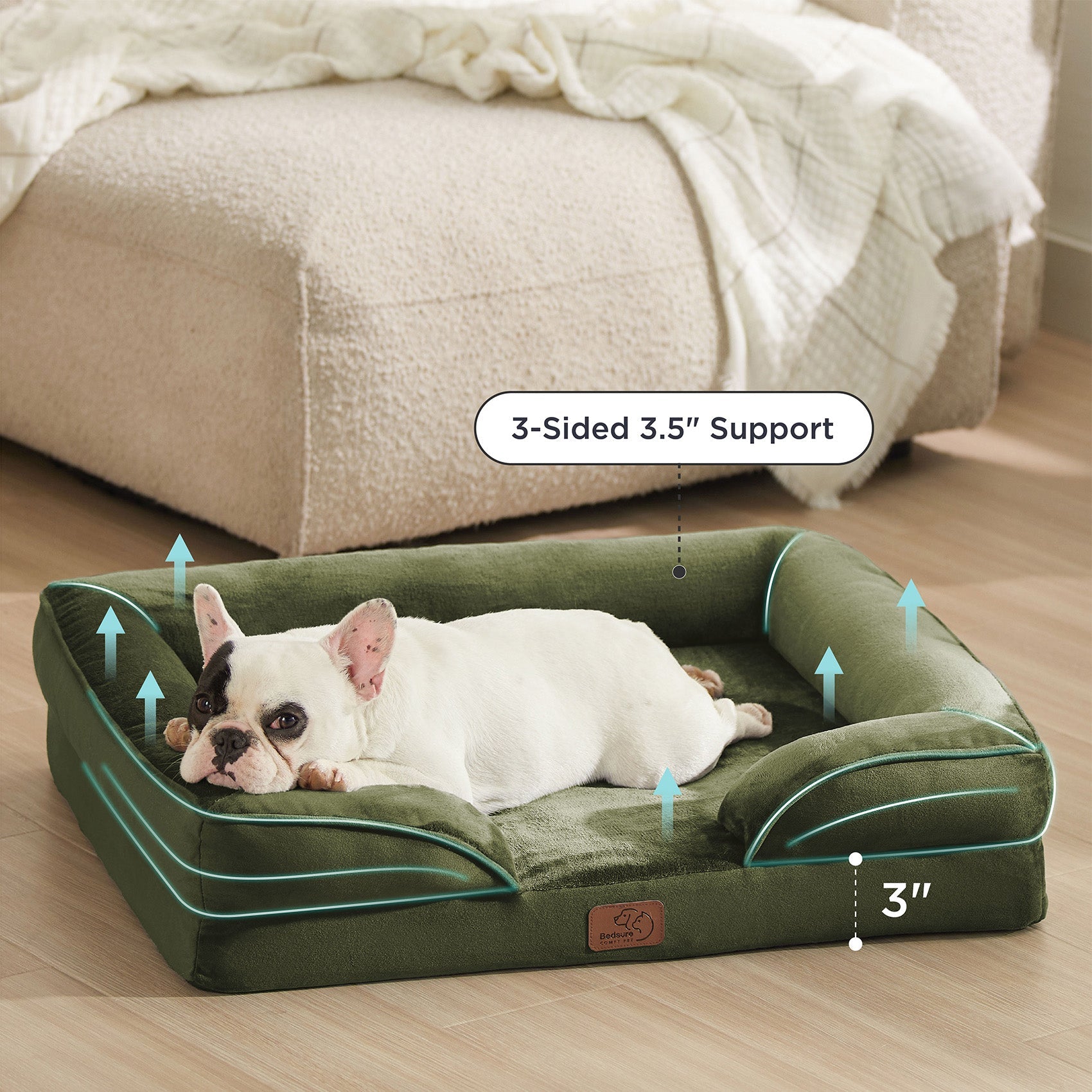 Orthopedic Flannel Dog Sofa