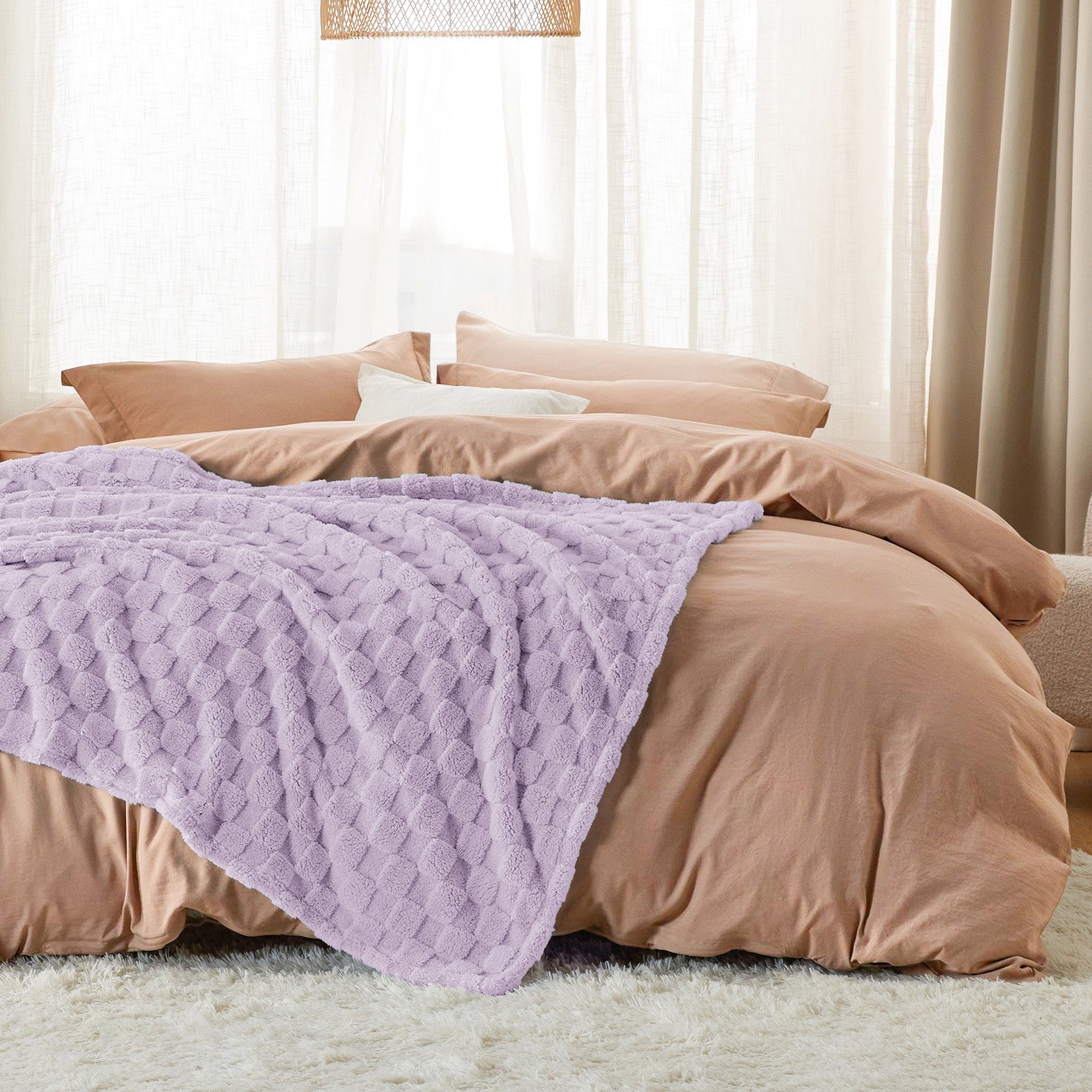 Jacquard Shaggy Sherpa Blanket