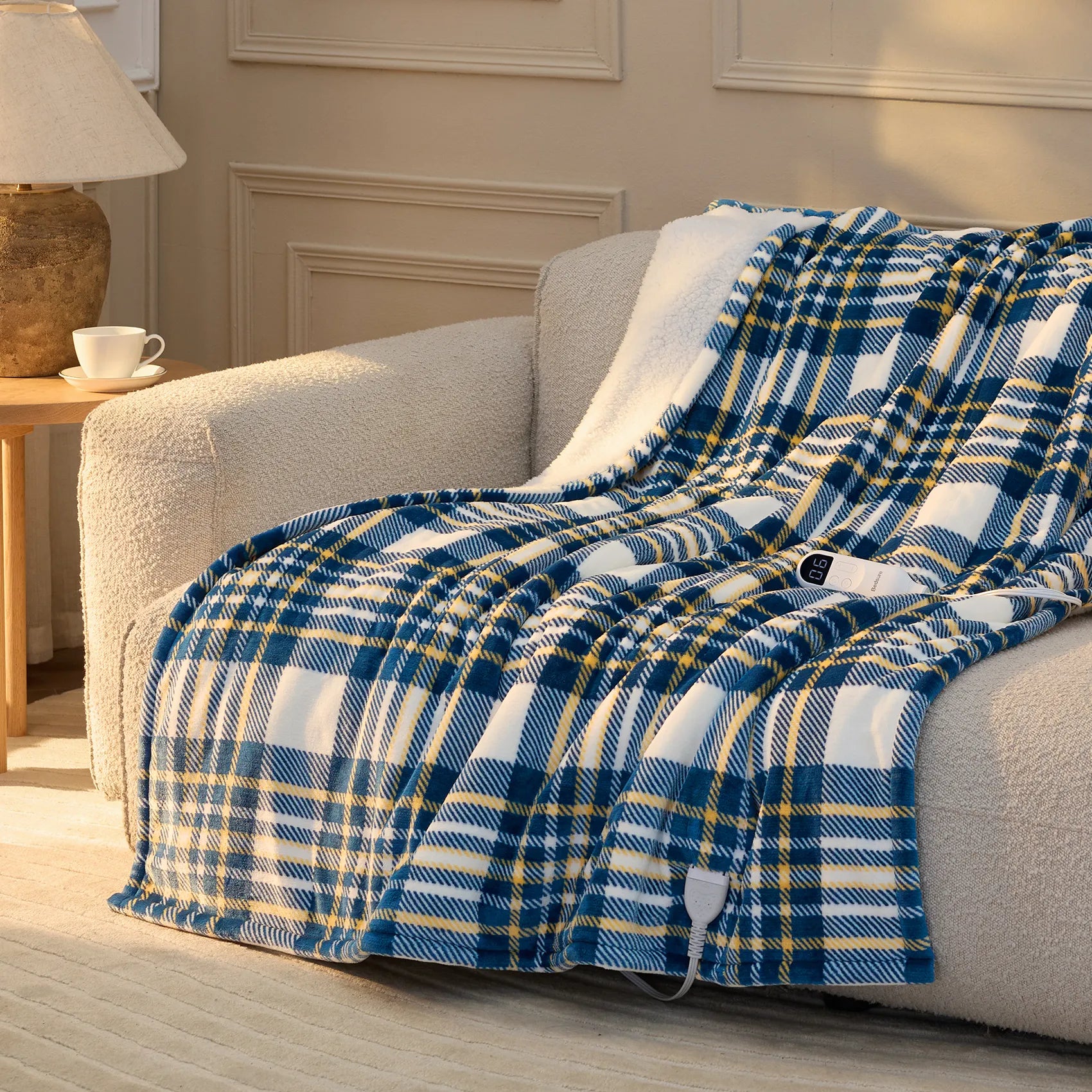 Plaid Flannel Heated Blanket