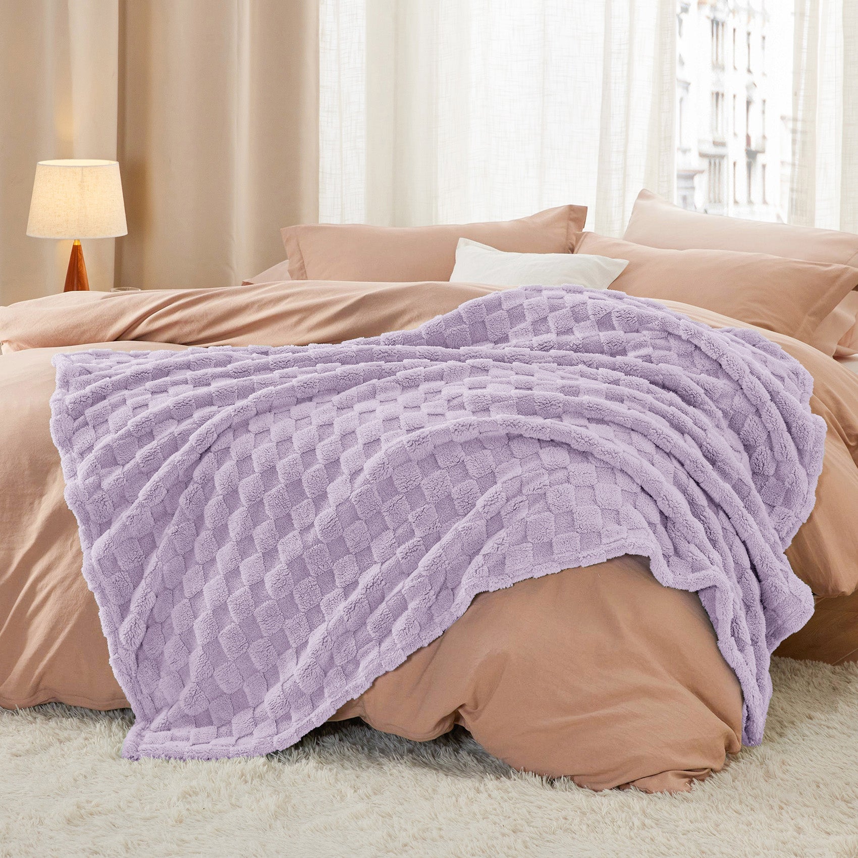 Jacquard Shaggy Sherpa Blanket