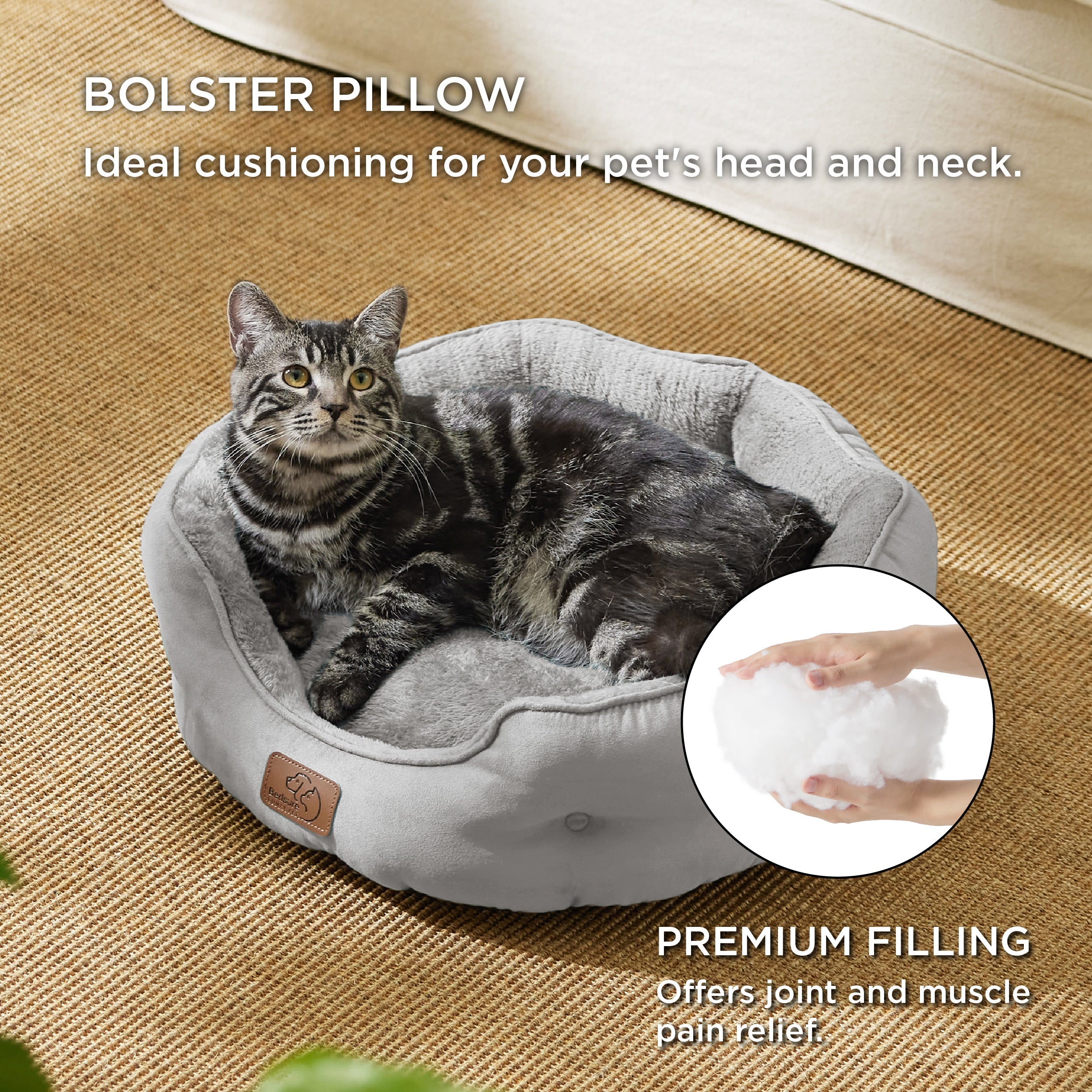 Solid Round Pet Bed