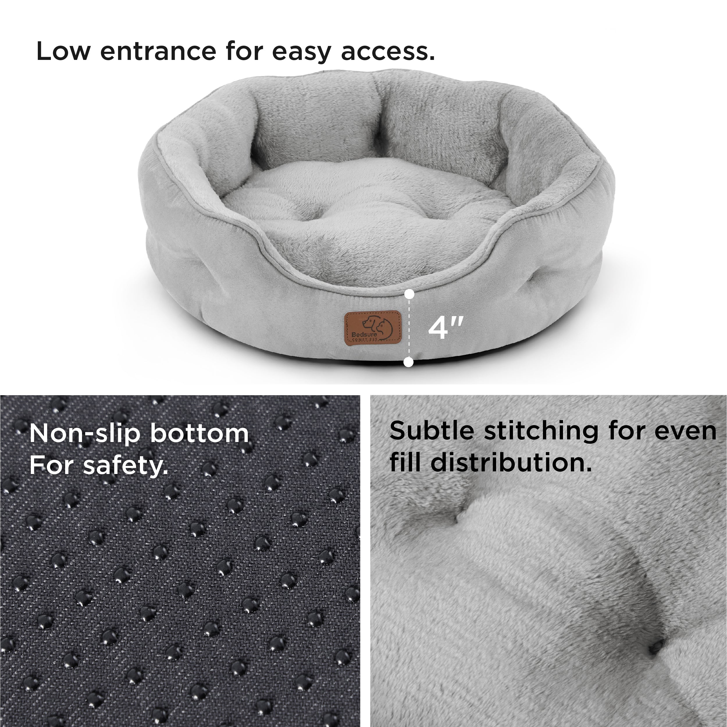 Solid Round Pet Bed