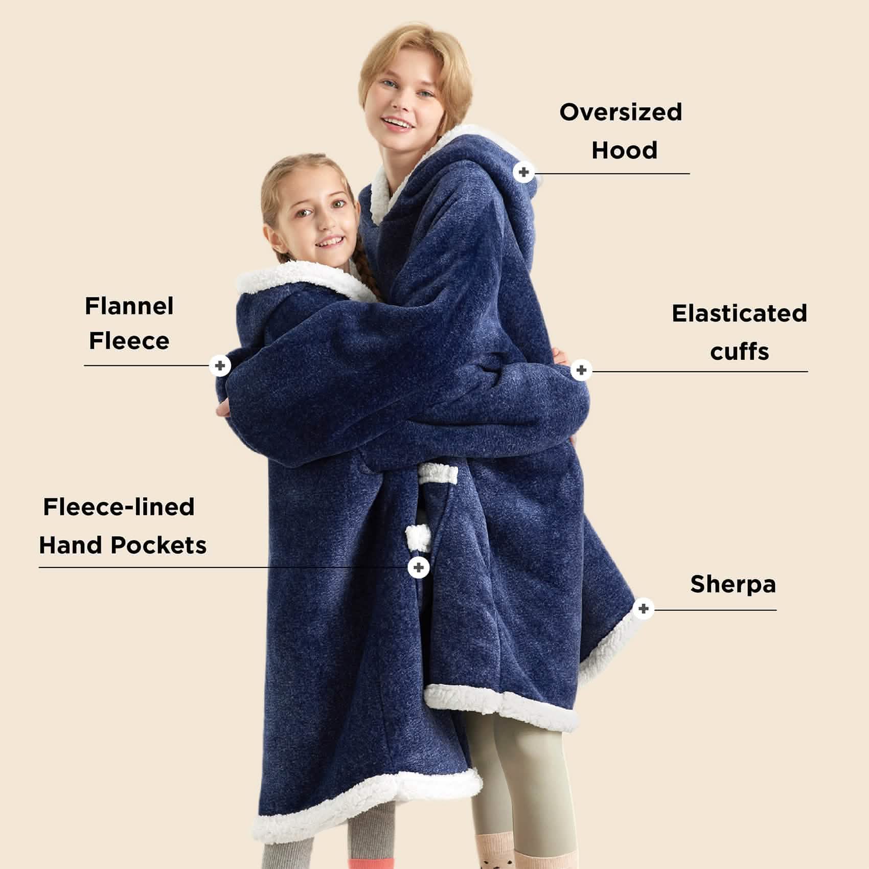 Sherpa Fleece Blanket Hoodie