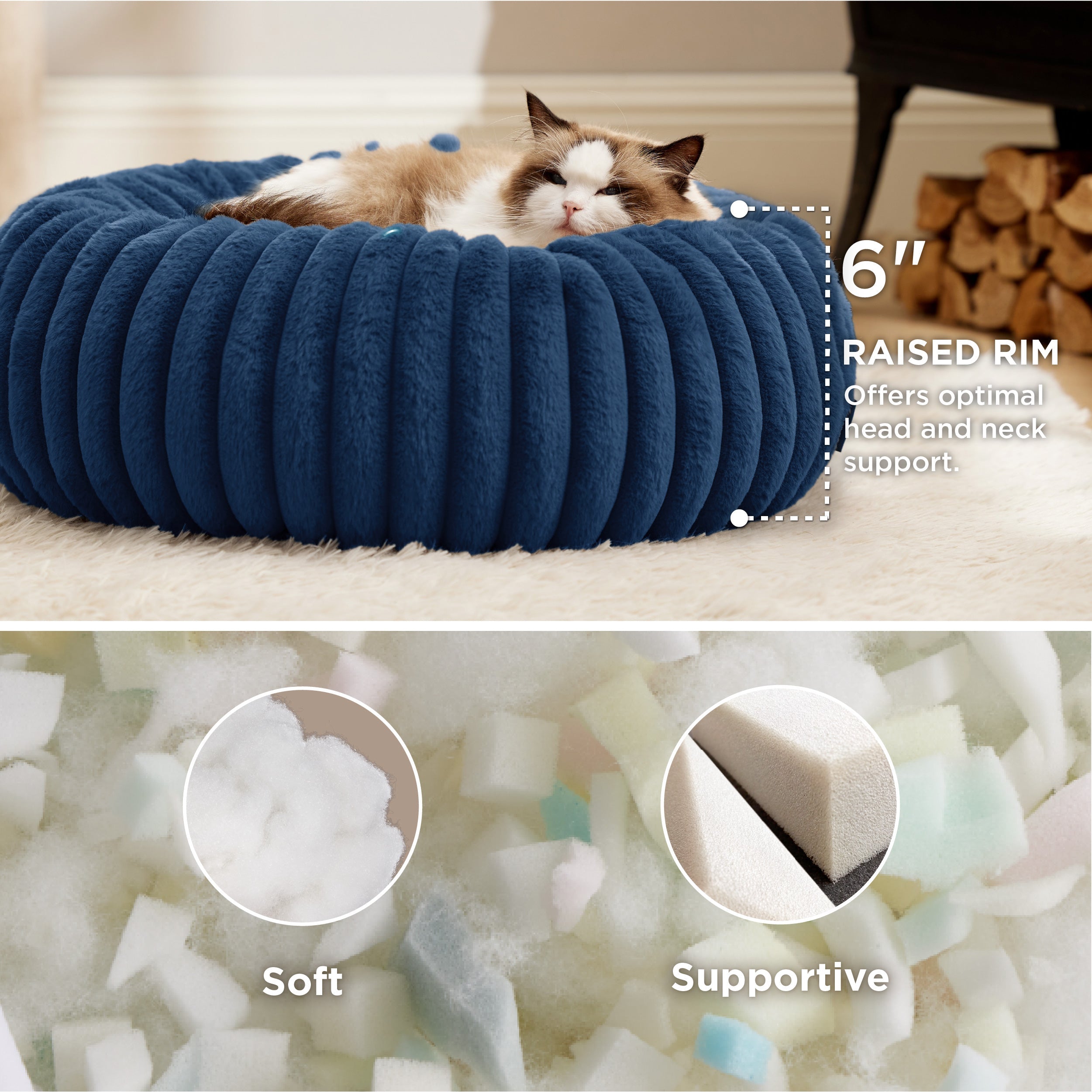 Corduroy Round Pet Bed