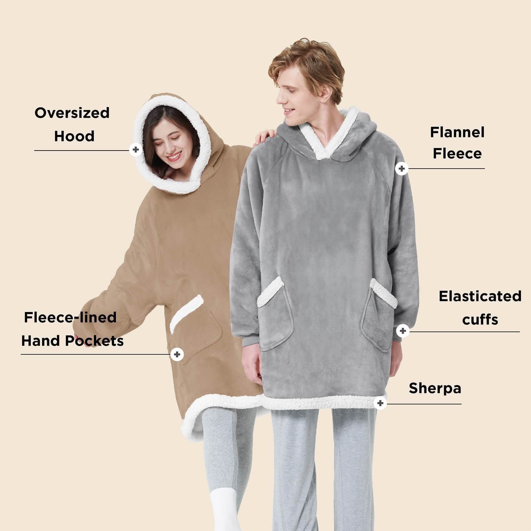 Sherpa Fleece Blanket Hoodie