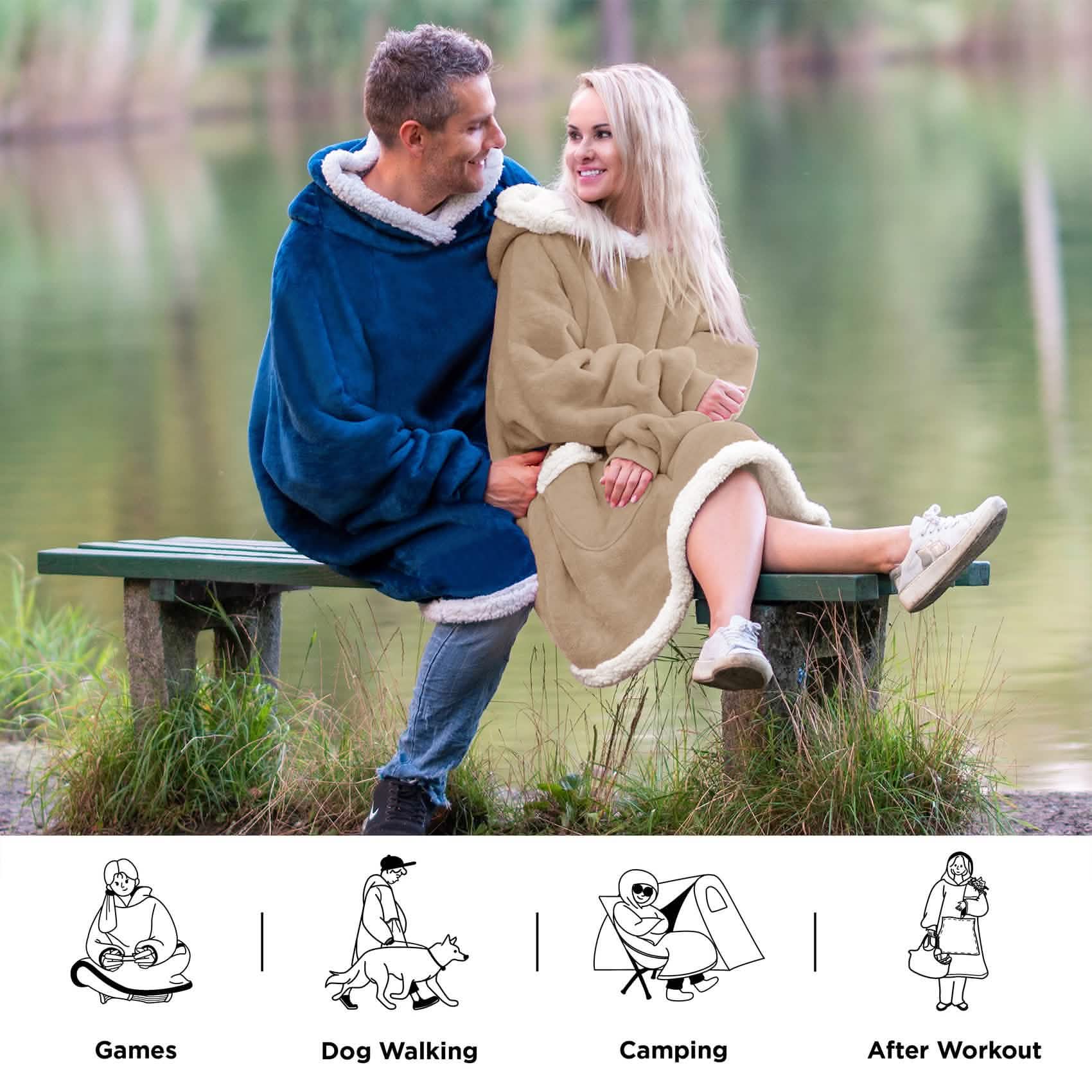 Sherpa Fleece Blanket Hoodie