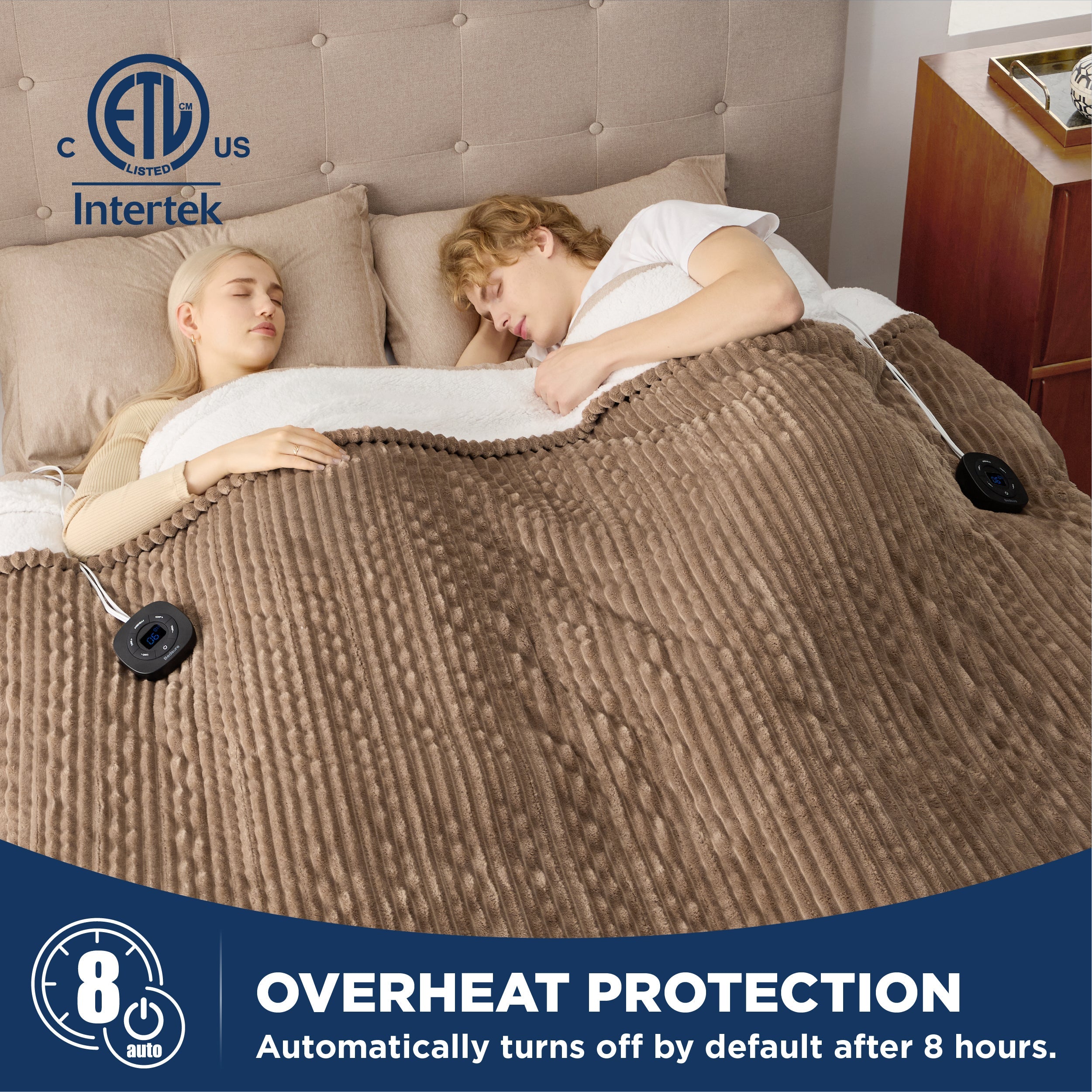 GentleSoft® Ribbed Heated Blanket