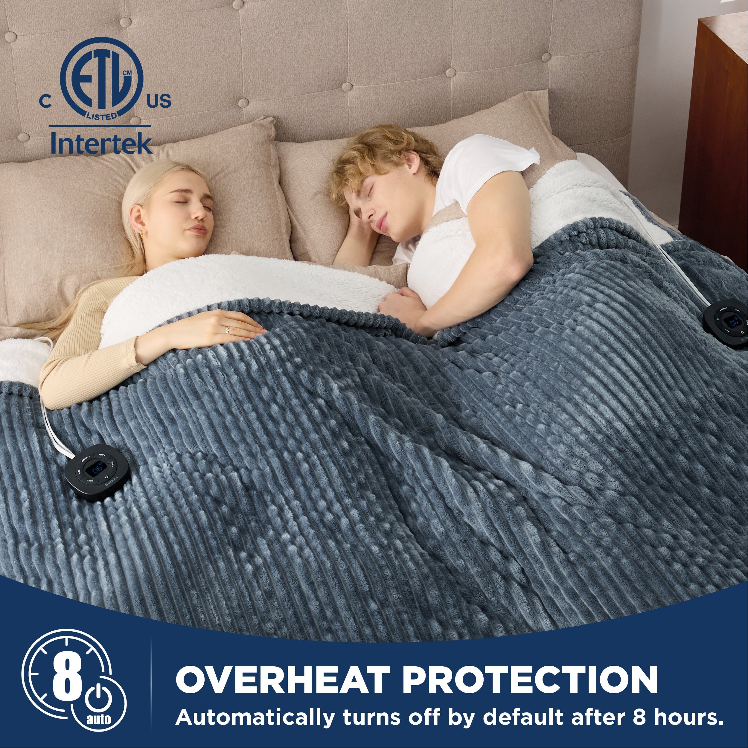 GentleSoft® Ribbed Heated Blanket