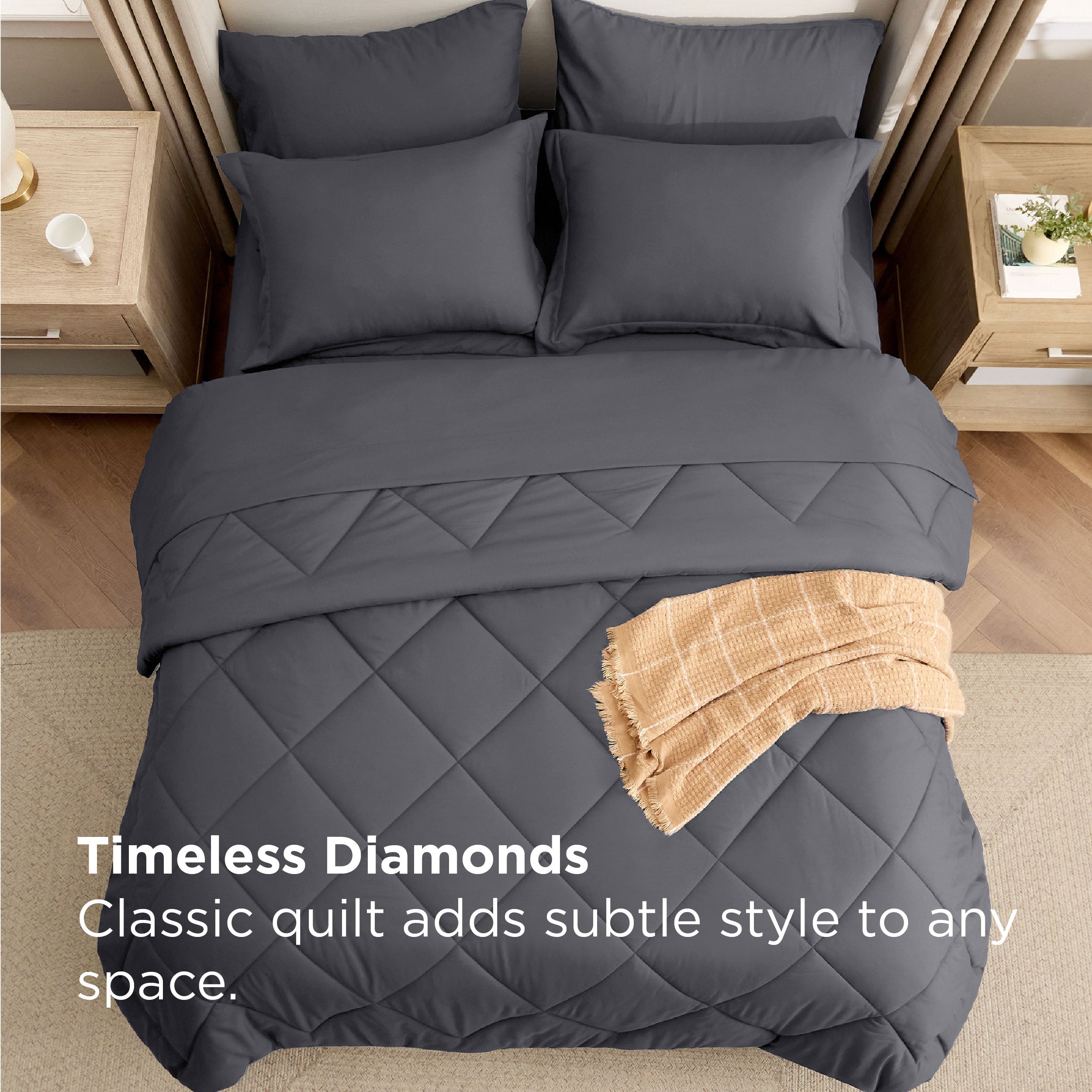 Gentlesoft® Diamond Quilted Bed-in-a-bag