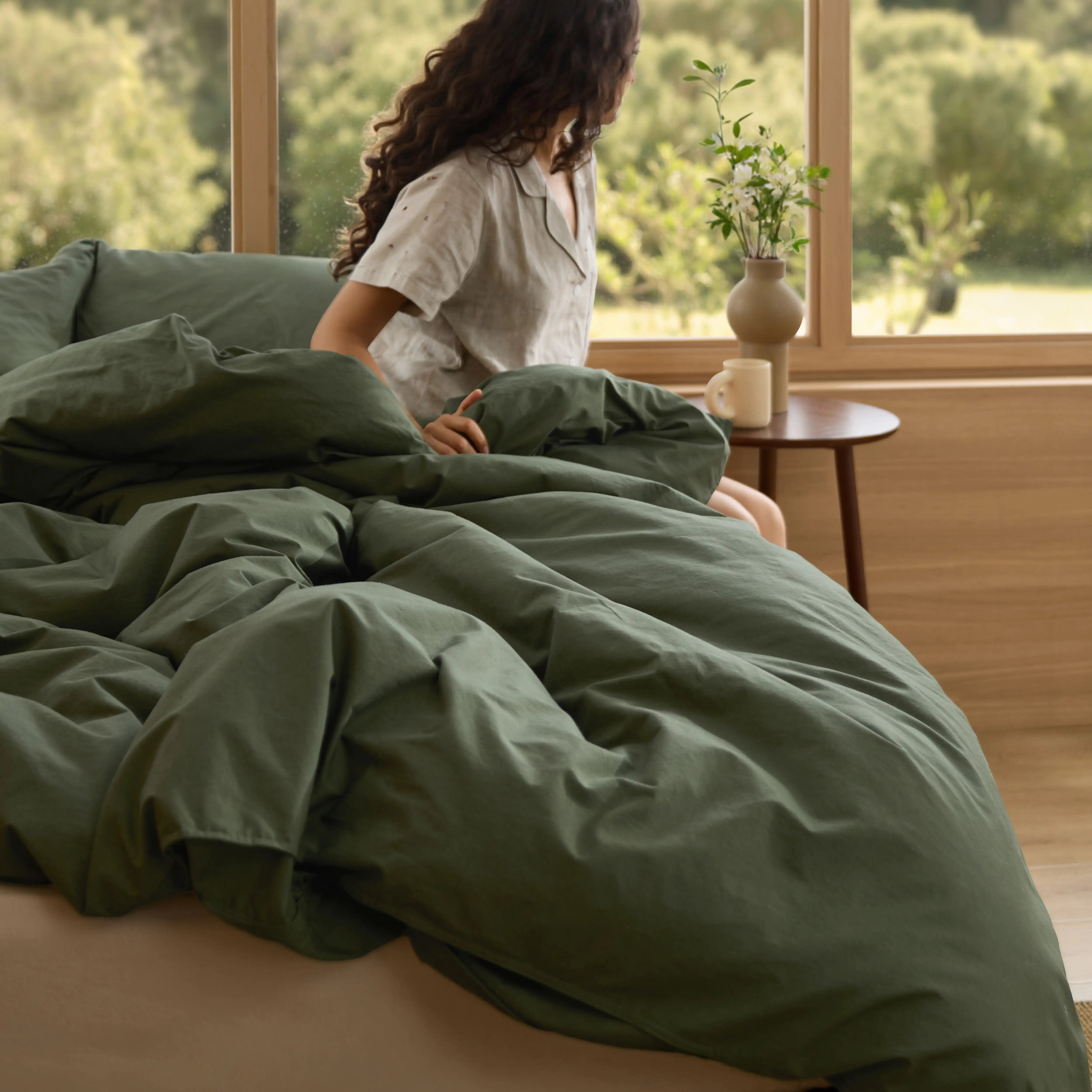 GentleSoft® Slub Cotton Duvet Cover Set