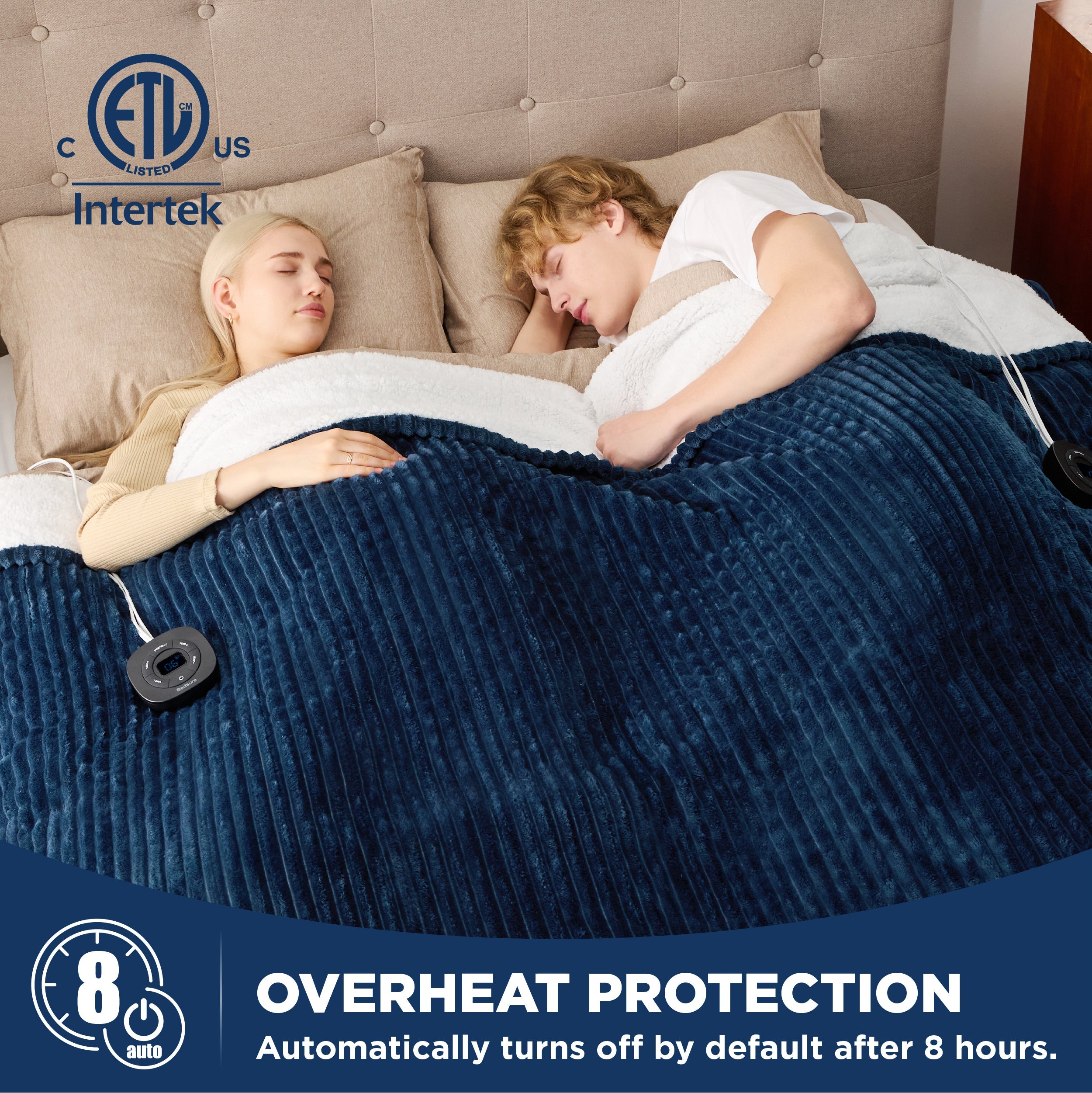 GentleSoft® Ribbed Heated Blanket