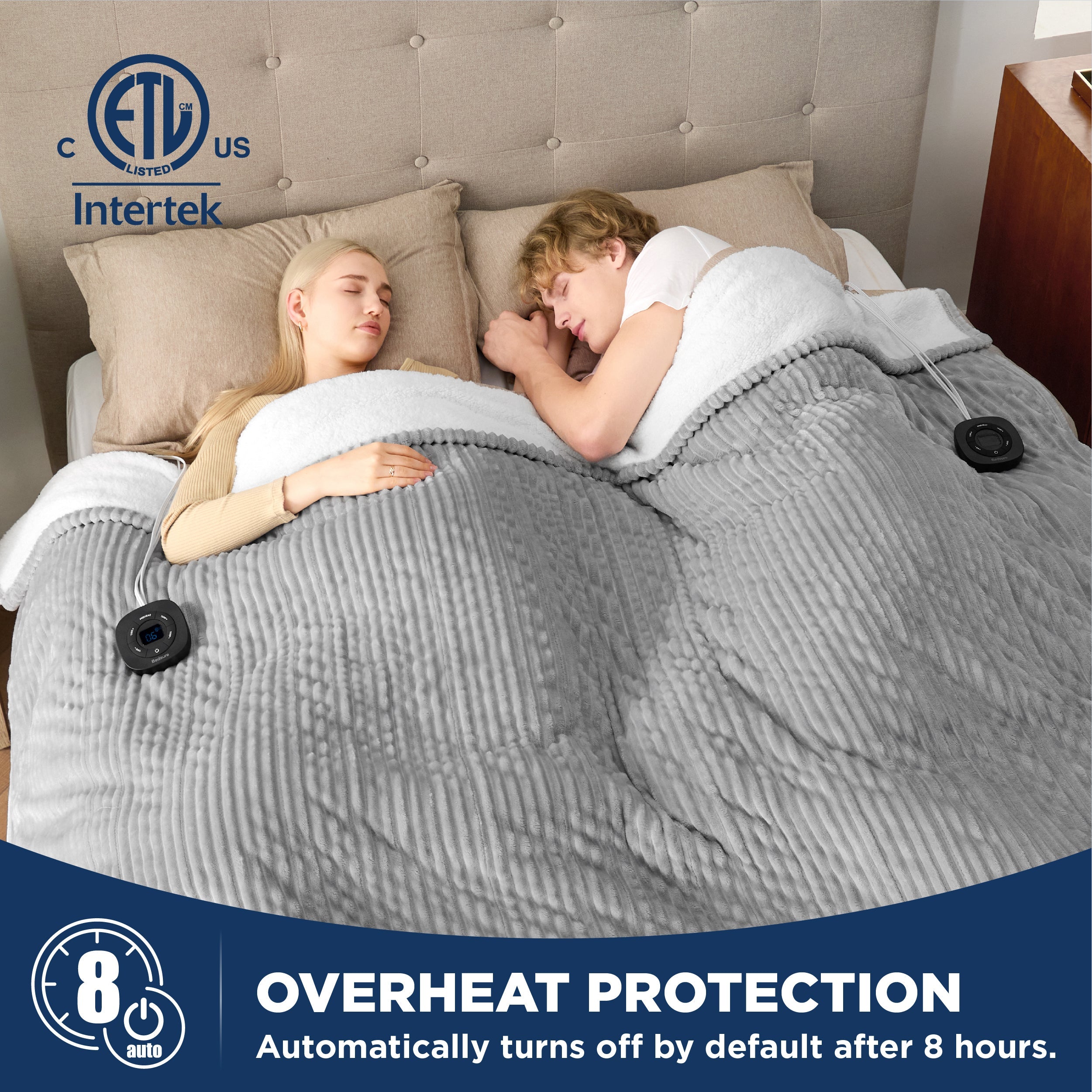 GentleSoft® Ribbed Heated Blanket