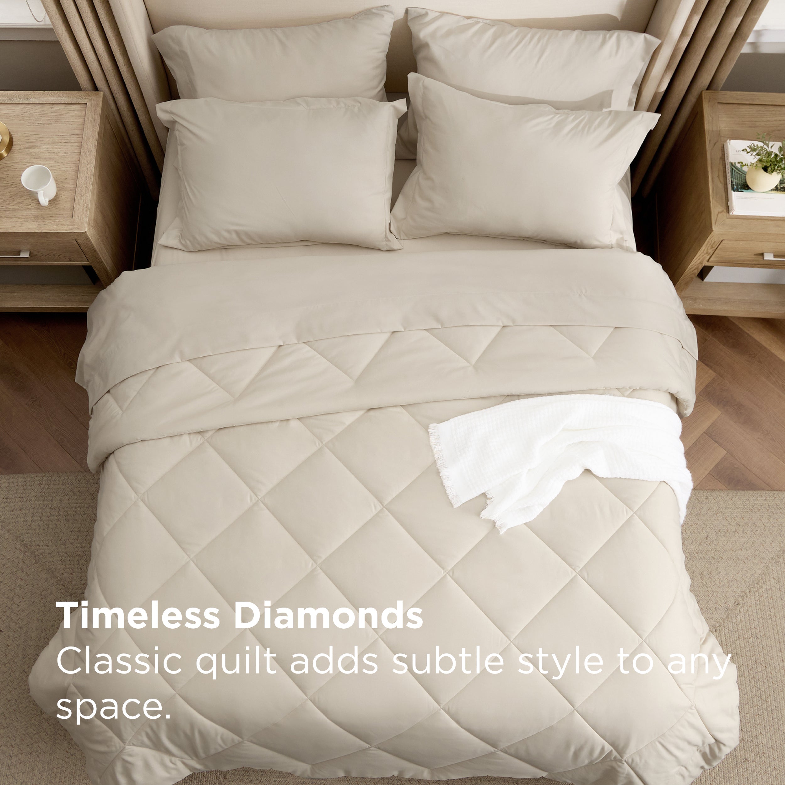 Gentlesoft® Diamond Quilted Bed-in-a-bag