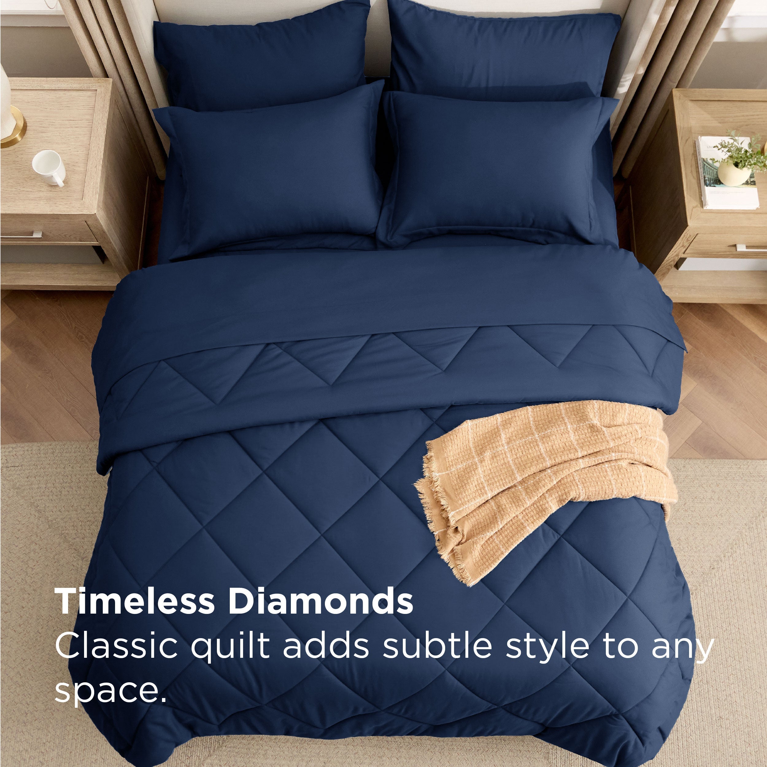 Gentlesoft® Diamond Quilted Bed-in-a-bag