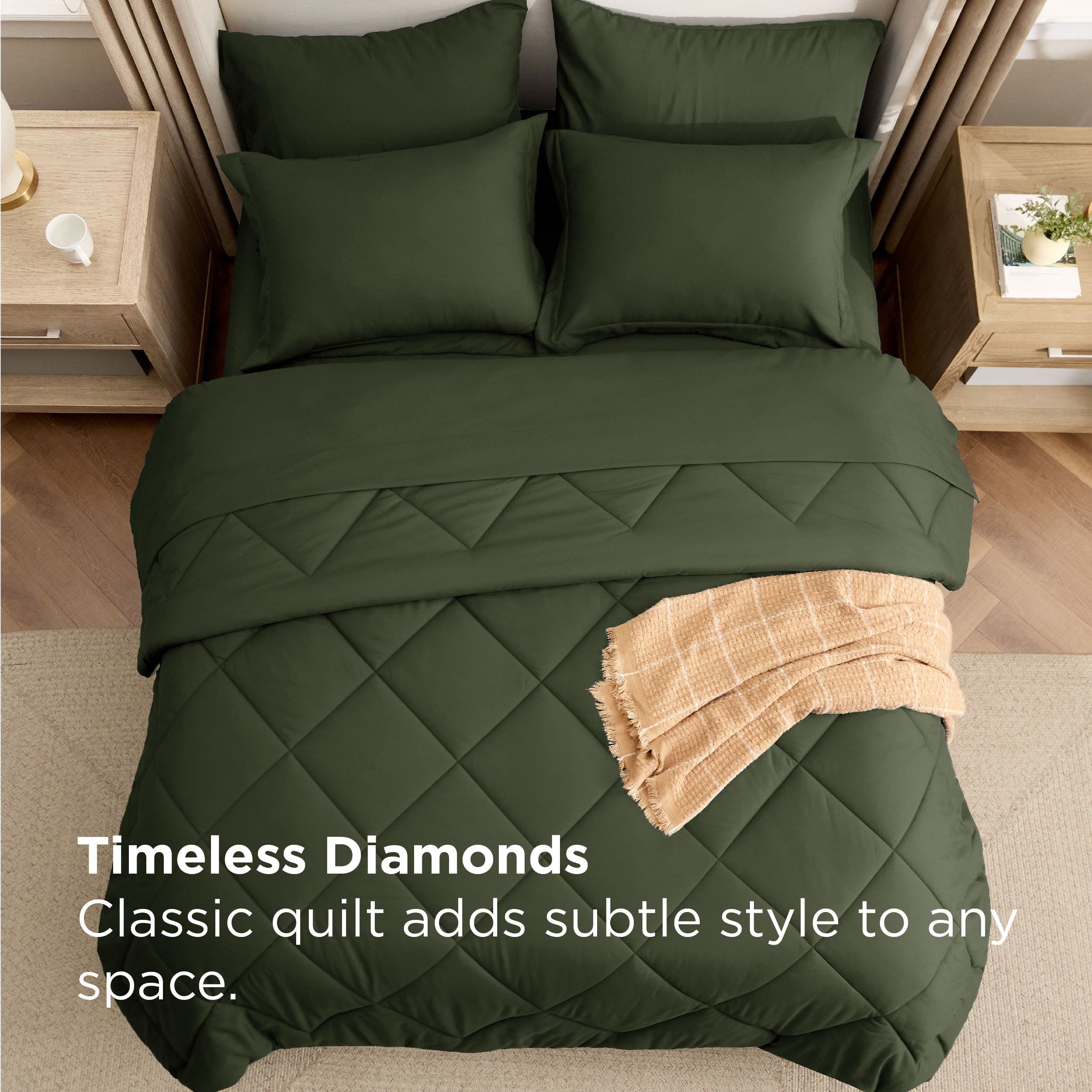 Gentlesoft® Diamond Quilted Bed-in-a-bag