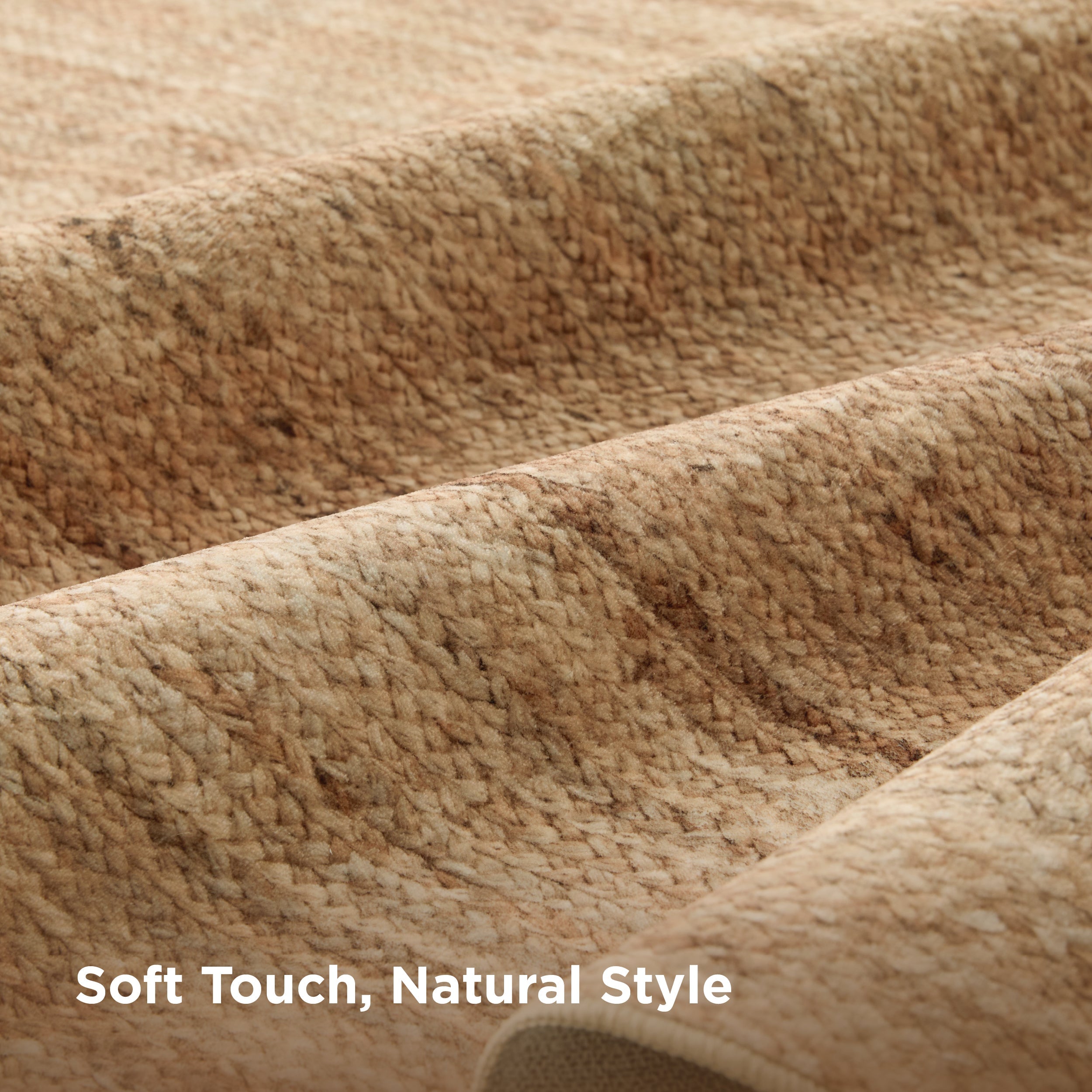 Faux Cashmere Jute-Look Area Rug